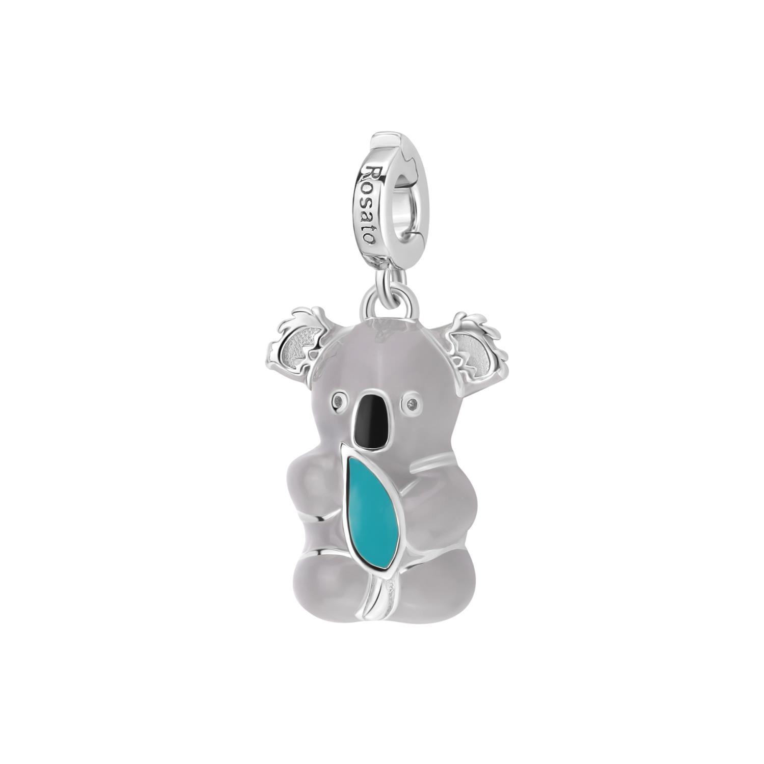 Rosato - Charm STORIE argento 925/1000, rodio a forma di koala e smalti colorati Ref. RZ227R - ROSATO
