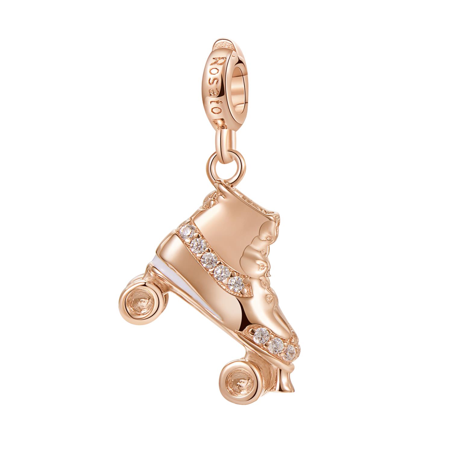 Rosato - Charm STORIE arg 925/1000 galvanica rosa pattino Ref. RZ025 - ROSATO