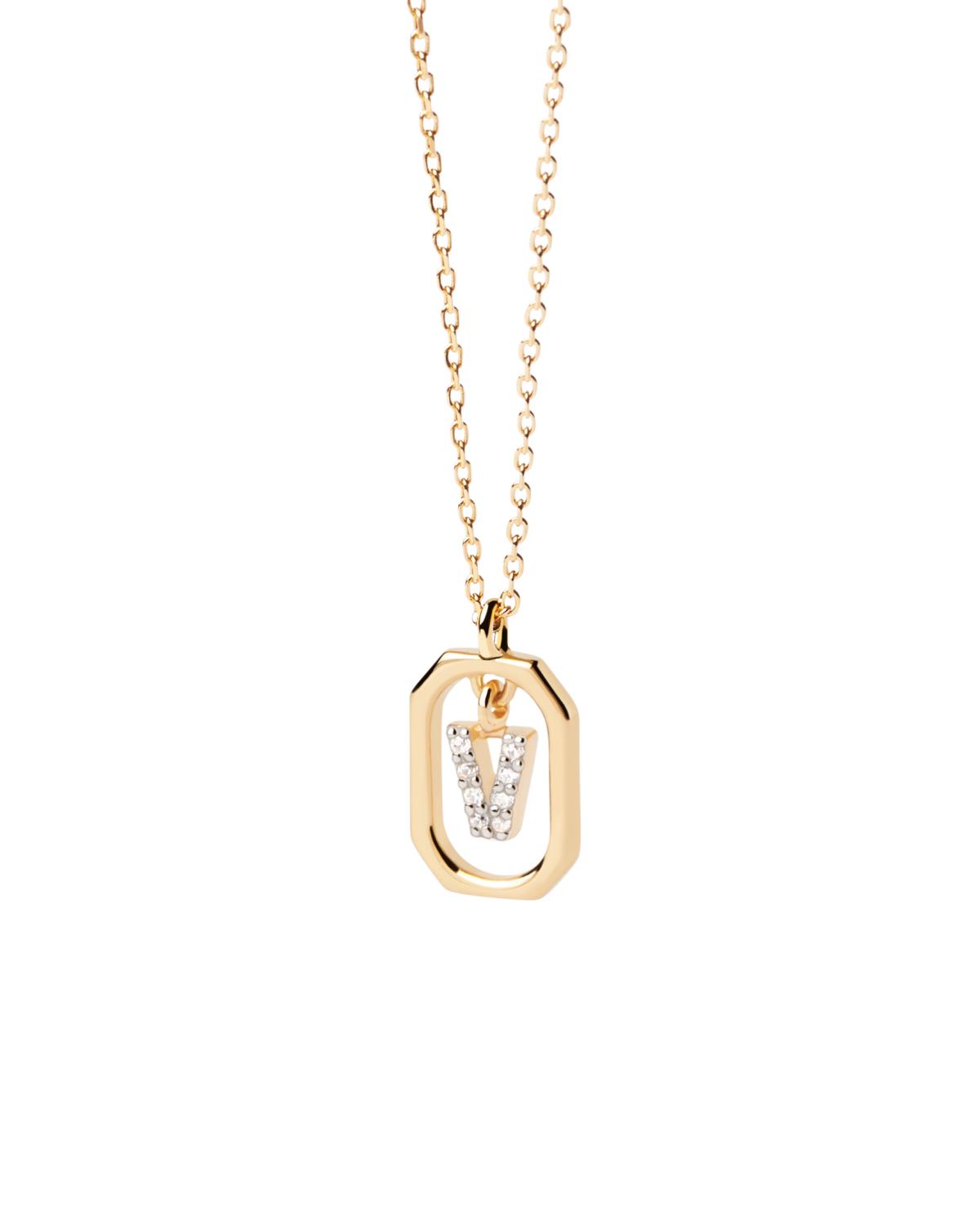 Collana PDPaola Mini Letter Gold V Ref. CO01-533-U - PDP