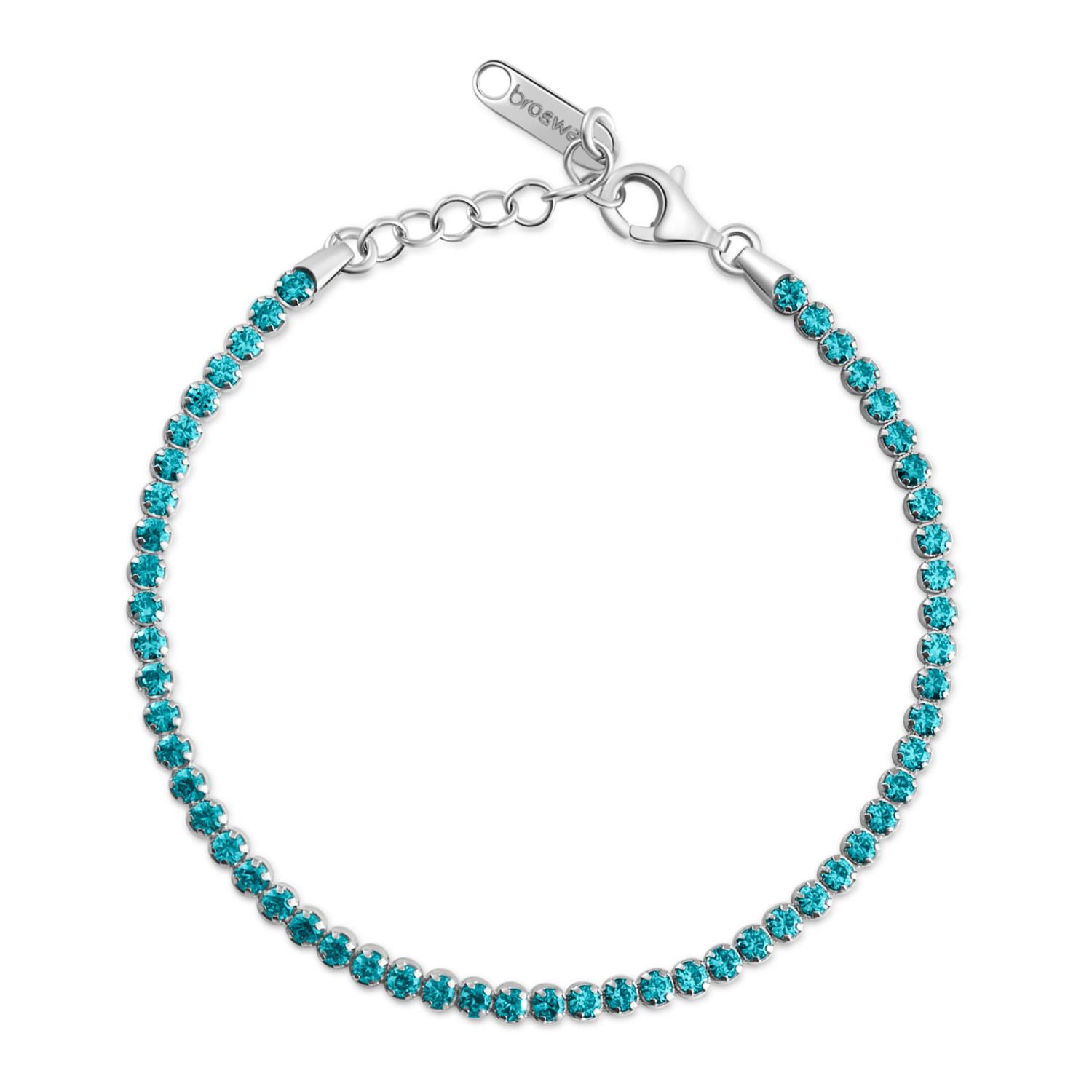 Brosway  - Bracciale tennis FANCY in argento 925/1000 rodiato e cubic zirconia color paraiba Ref. FAG07 - BROSWAY
