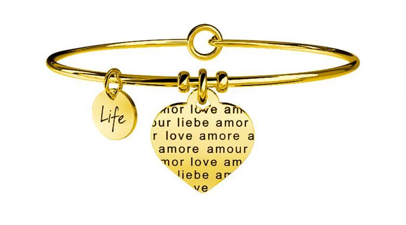 Gioielli Kidult - Bracciale in acciaio 316L Pvd Gold Ref. 231607 - KIDULT