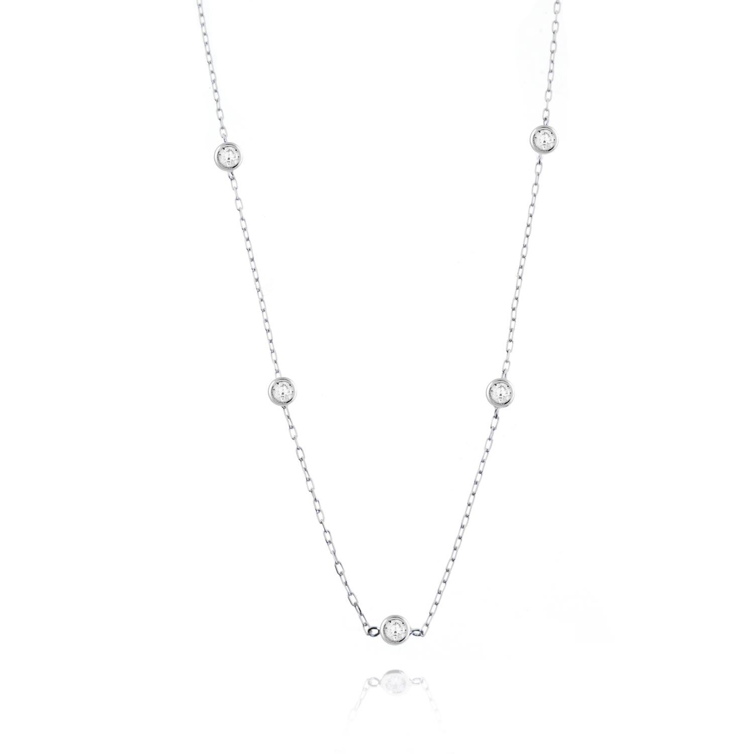 Collana in Oro Bianco e Zirconi Ref. 765926 - FACCO