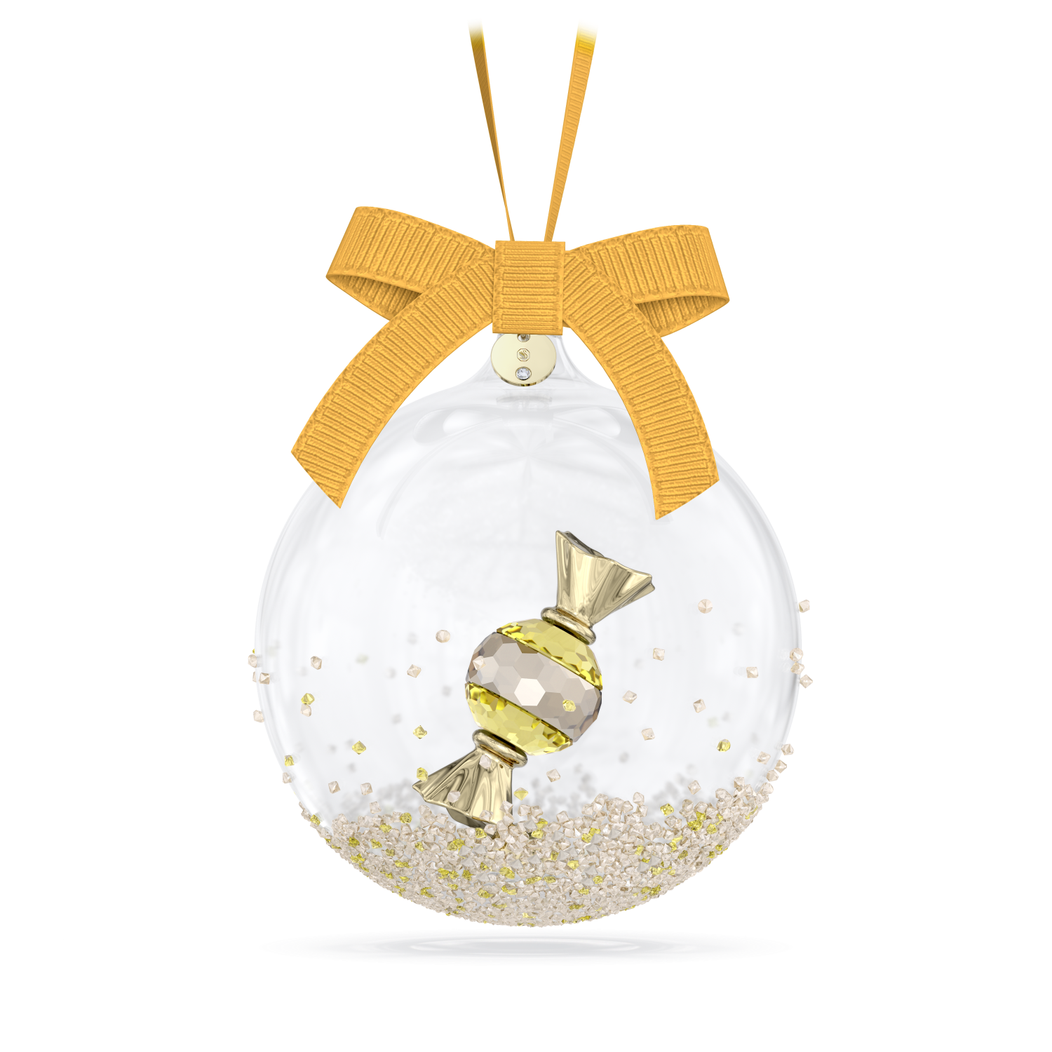 Swarovski - Holiday Cheers Dulcis Decorazione Pallina, Gialla Ref. 5688315 - SWAROVSKI