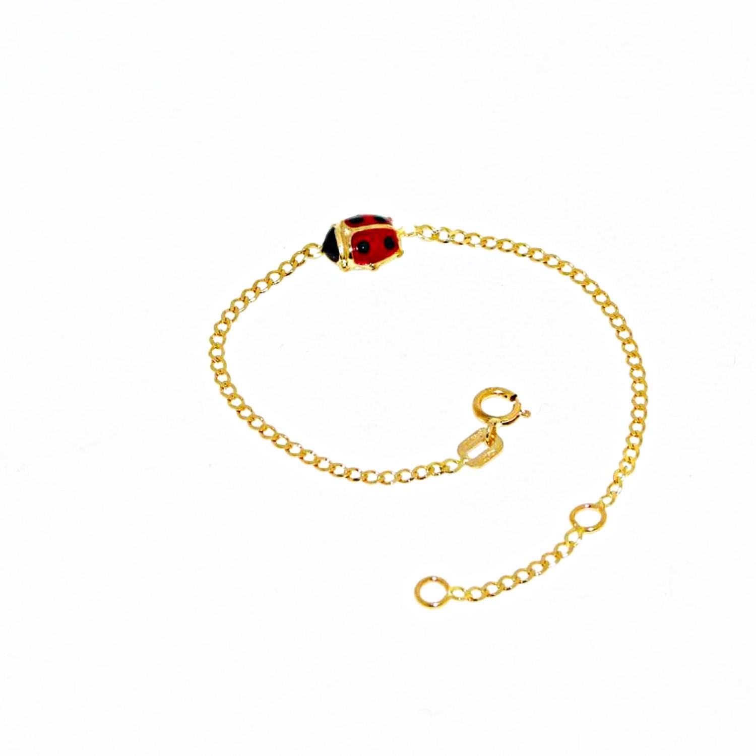 Bracciale da bambino in Oro Giallo con Coccinella Ref. 146465 - BARTOCCINI G