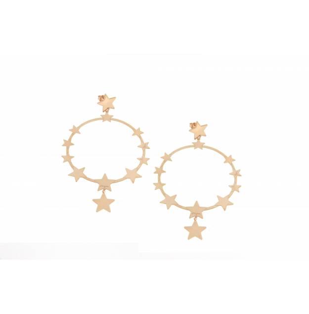 ORECCHINI RUE DES MILLE - ORECCHINI CERCHIO STELLE Ref. OR-CERC BL-STELLA - RUE DES MILLE