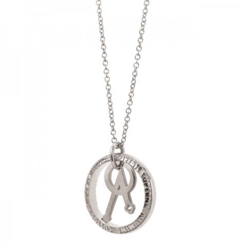 COLLANA TUUM - MINI ANGELO ORO BIANCO 9 Kt Ref. MTAB003R0FB - TUUM