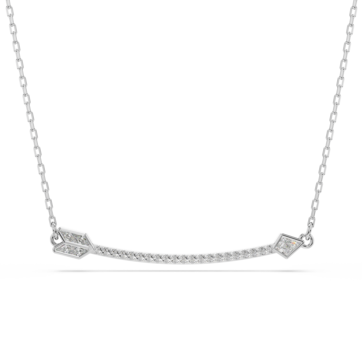 Swarovski - Pendente Idyllia, Taglio misto, Freccia, Bianco, Placcato rodio Ref. 5737293 - SWAROVSKI