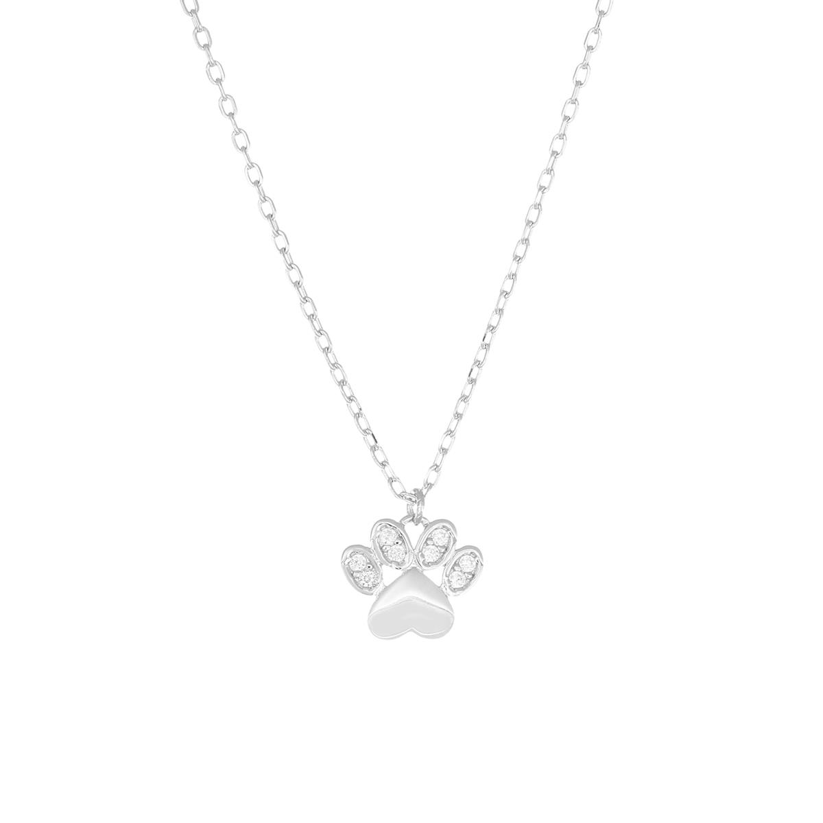 Collana Zampina con Zirconi Bianchi - Amen Collection Ref. CLZABBZ - AMEN