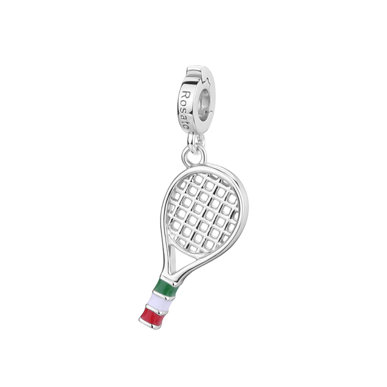 Rosato - Charm STORIE argento 925/1000, rodio a forma di racchetta da tennis Ref. RZ233R - ROSATO