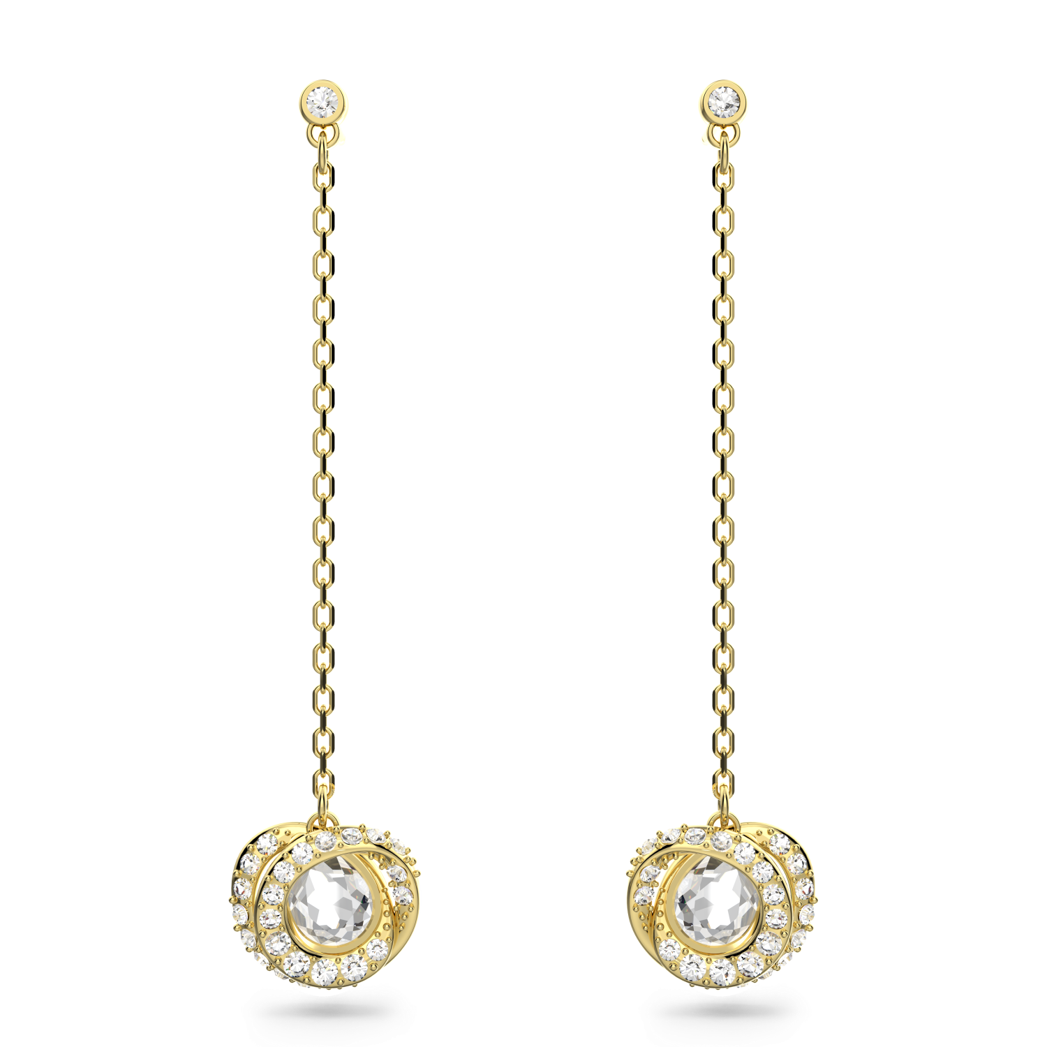 Swarovski - Orecchini pendenti Generation, Lunghi, Bianchi, Placcato color oro Ref. 5636514 - SWAROVSKI