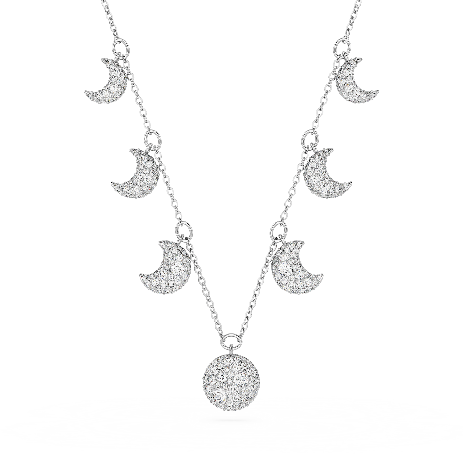 Swarovski - Girocollo Luna, Luna, Bianco, Placcato rodio Ref. 5666178 - SWAROVSKI