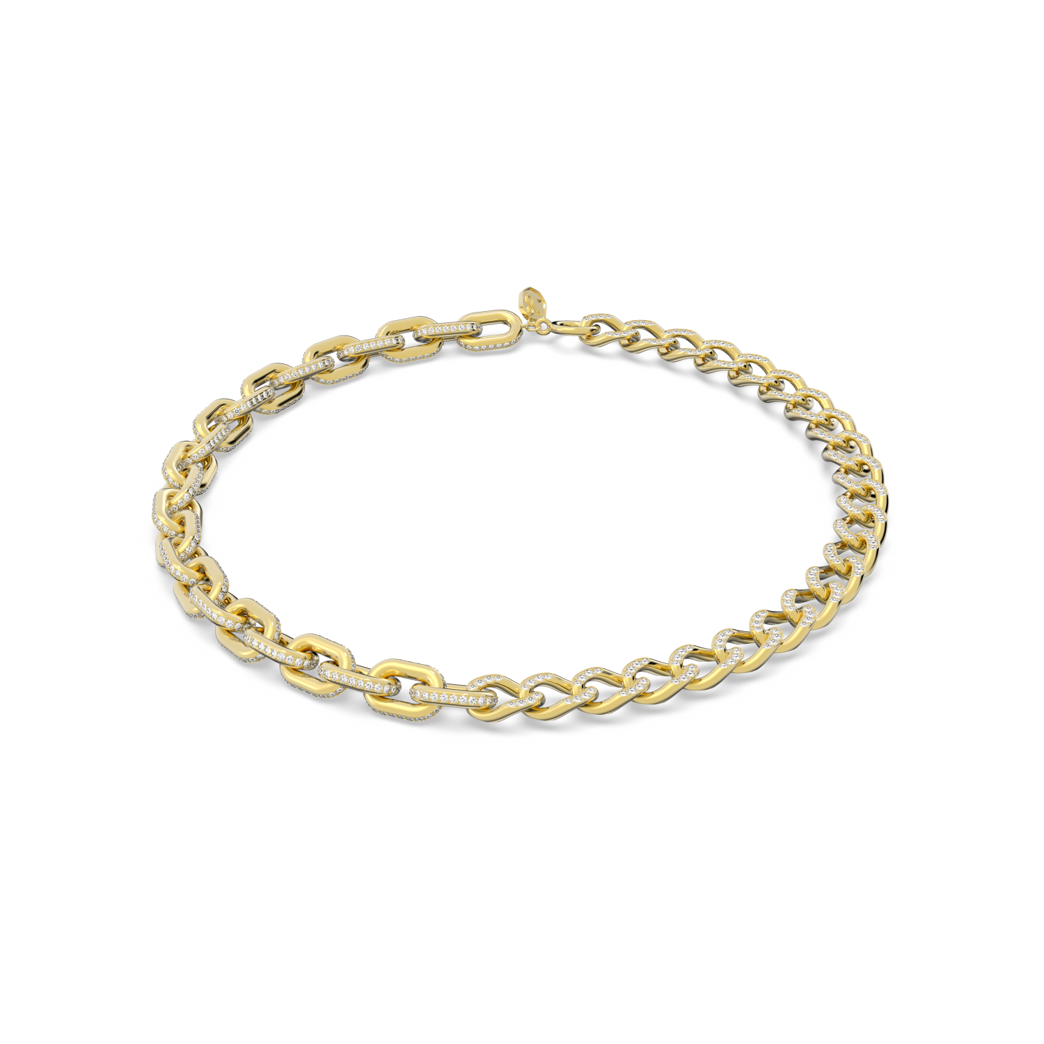 Swarovski - Collana Dextera, Link misti, Bianca, Placcato color oro Ref. 5613388 - SWAROVSKI