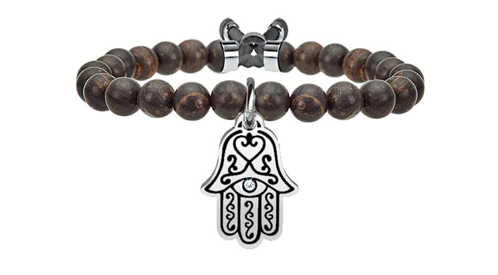 Gioielli Kidult - Bracciale ossidiana e acciaio 316L Ref. 731118 - KIDULT