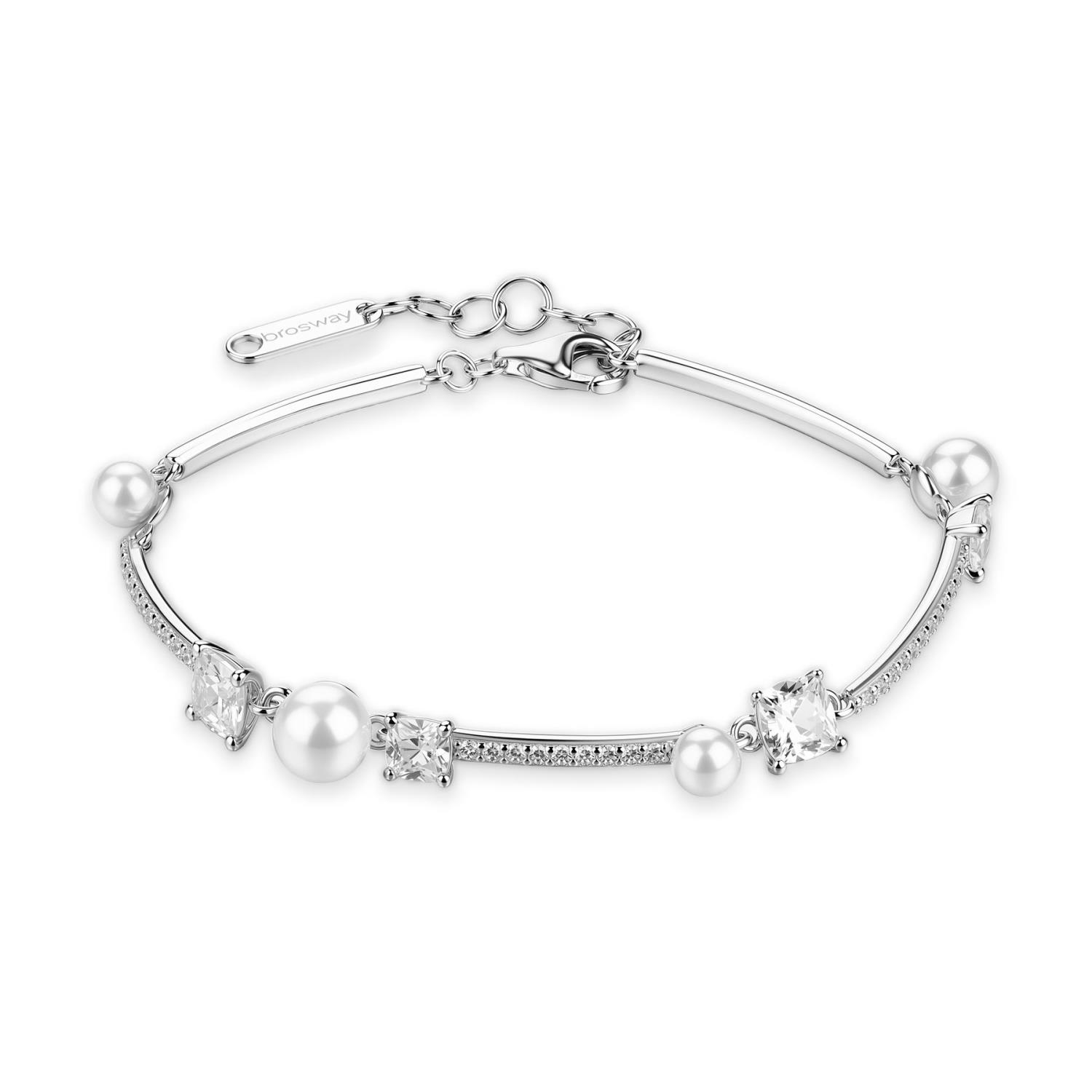 Brosway - Bracciale FANCY in argento 925/1000 rodiato, con perle e cubic zirconia white Ref. FIW173 - BROSWAY
