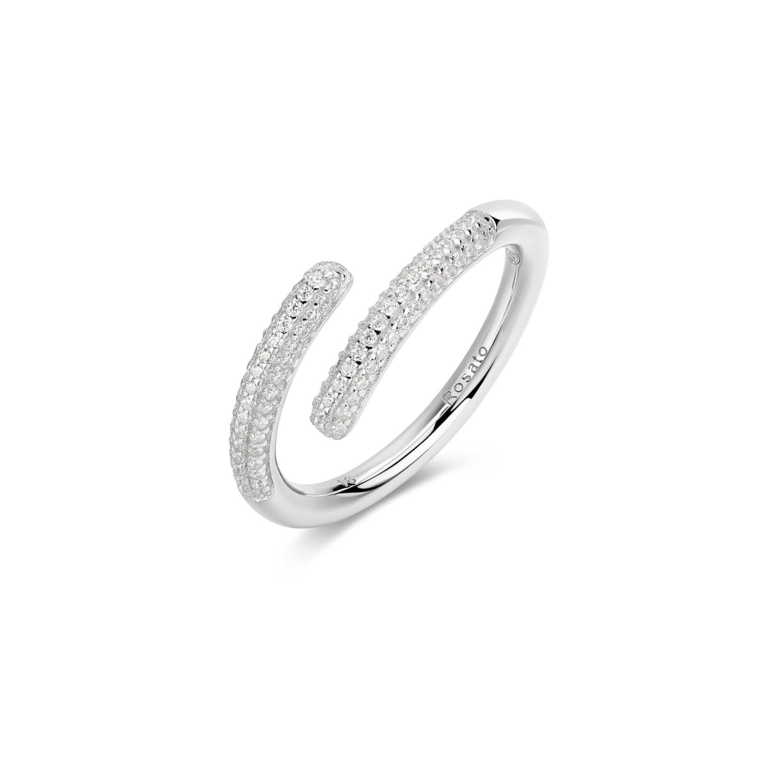 Rosato - Anello 16 BIANCA argento 925/1000 rodio, cubic zir Ref. RZBI81C - ROSATO