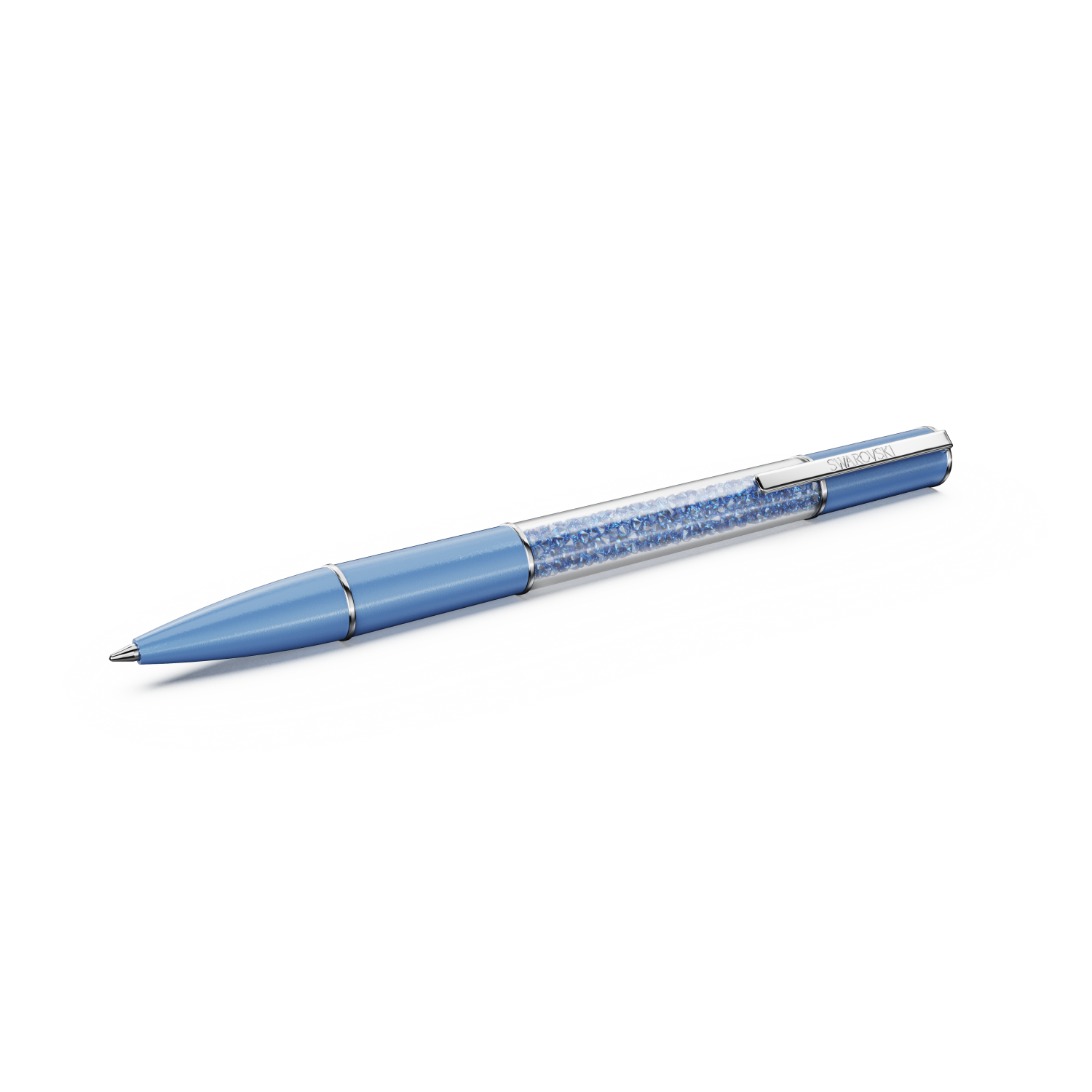 Swarovski - Penna a sfera Crystalline, Cristalli ReCreated&trade;, Blu, Laccato blu, cromato Ref. 5732972 - SWAROVSKI