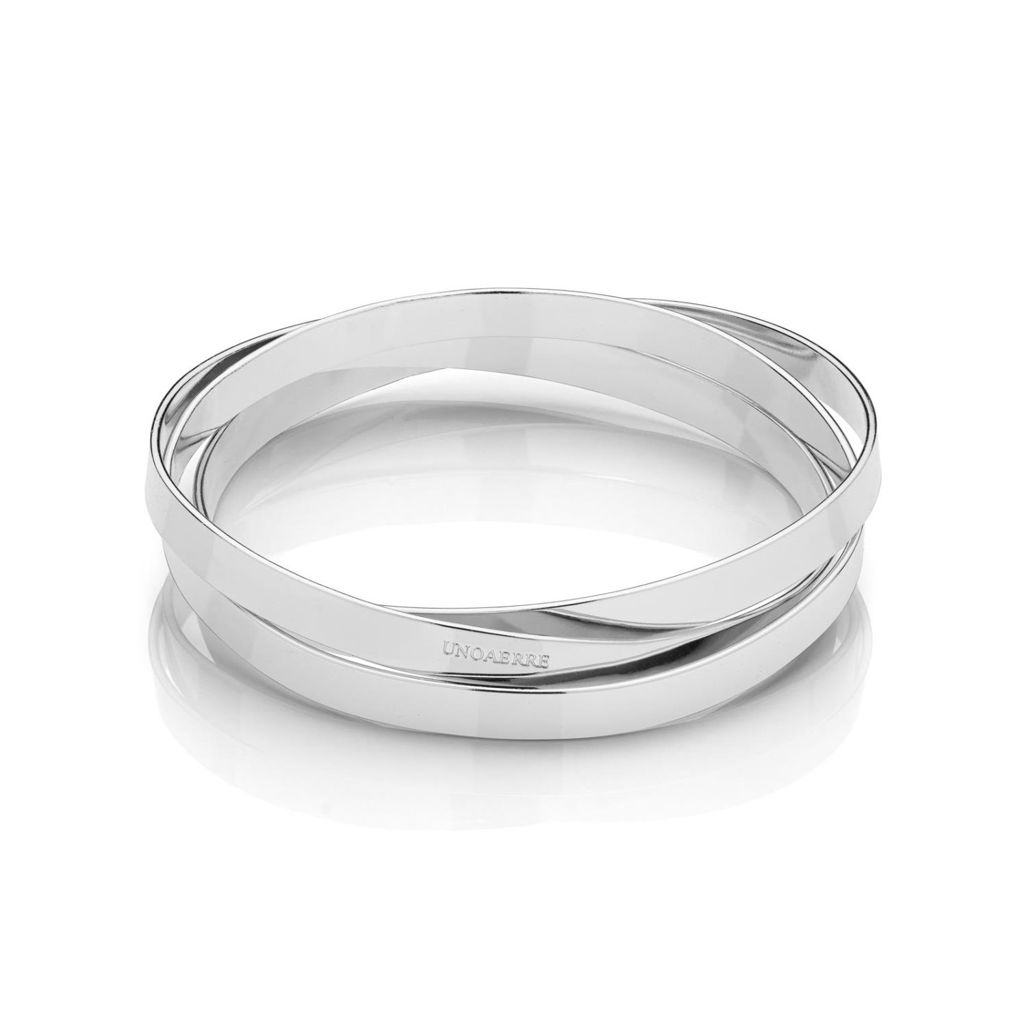 UNOAERRE - Bracciale argentato rigido a tre fili Lux Ref. 2419 - UNOAERRE