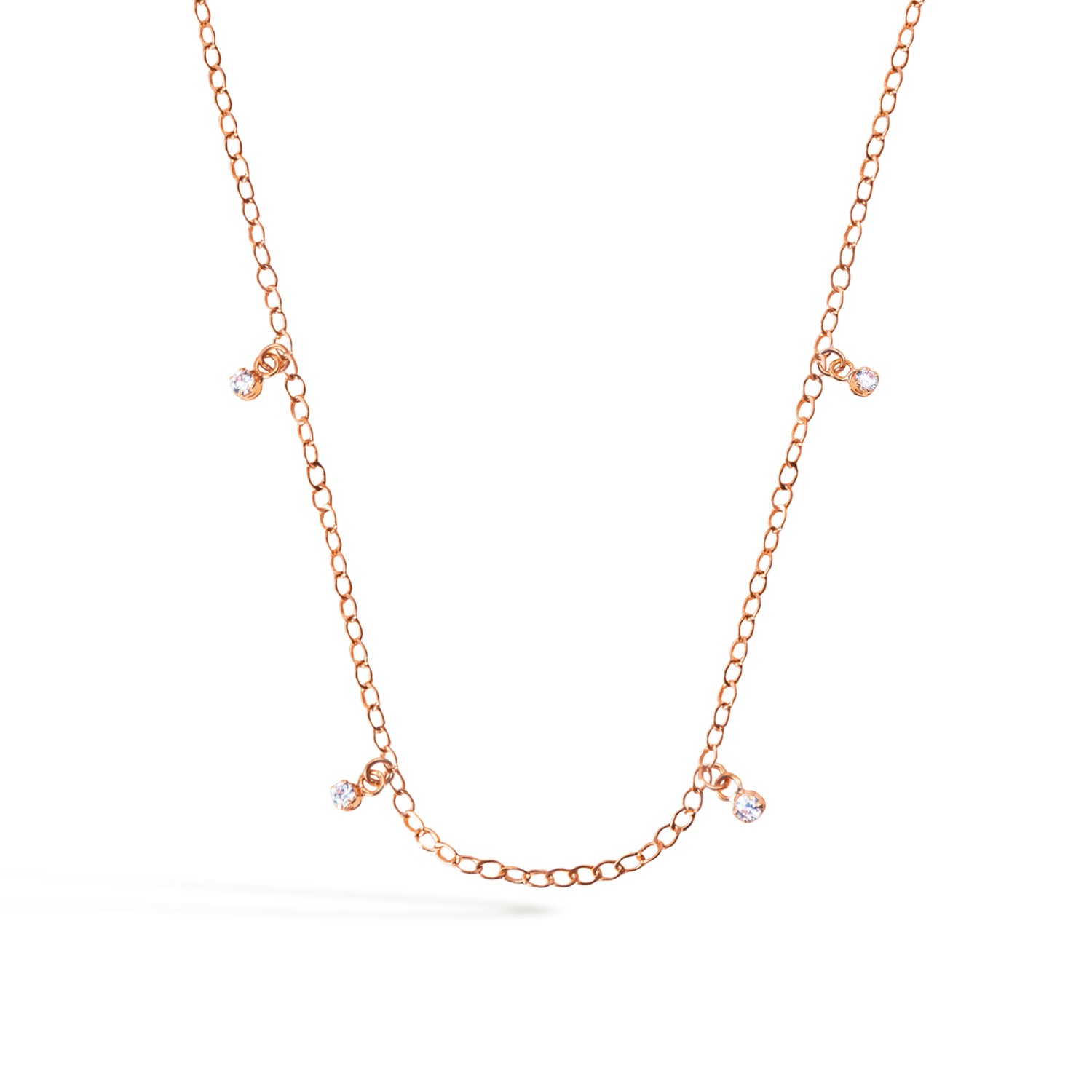 Collana in Oro 9 Kt e Zirconi  Ref. A0572R9 - FACCO