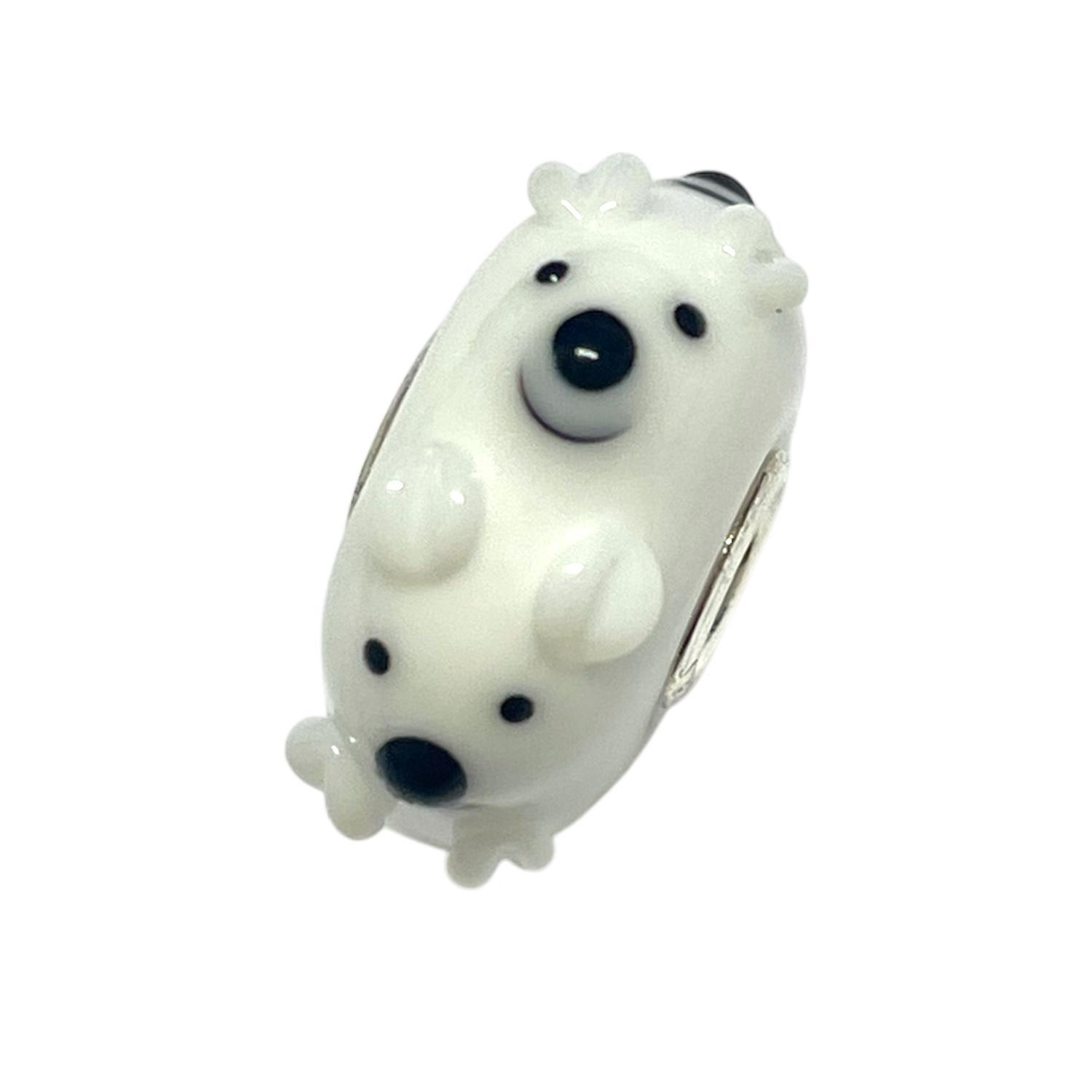Trollbeads Unico in Vetro - Cagnolino bianco - TROLLBEADS