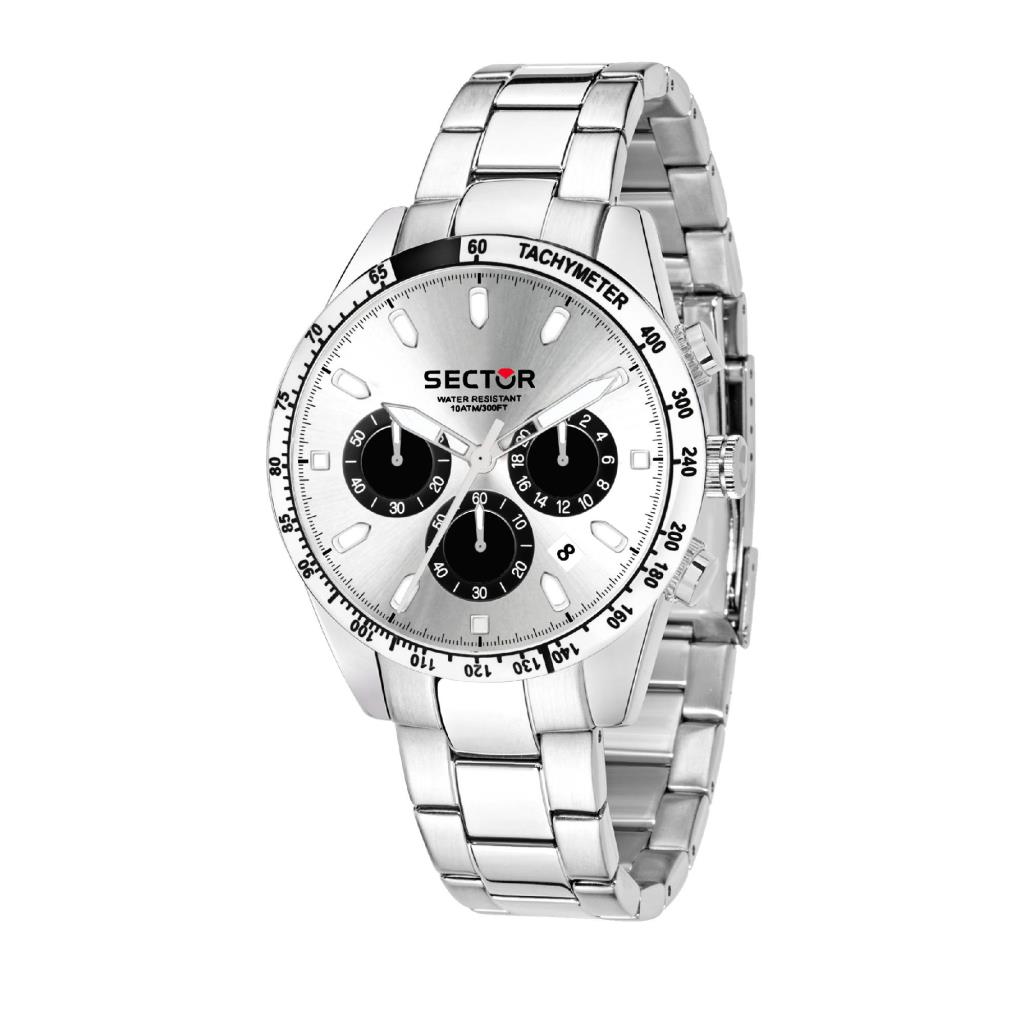 245 41MM CHR SILVER DIAL SS BR - SECTOR