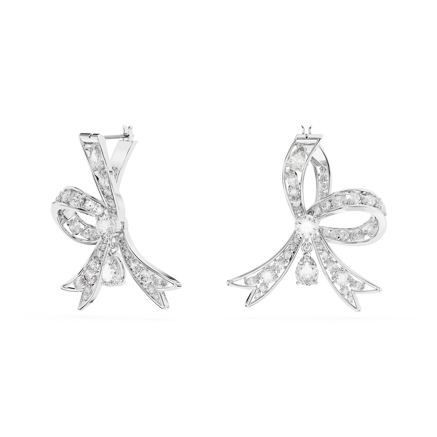 Swarovski - Orecchini pendenti Volta, Fiocco, Bianchi, Placcato rodio Ref. 5647582 - SWAROVSKI