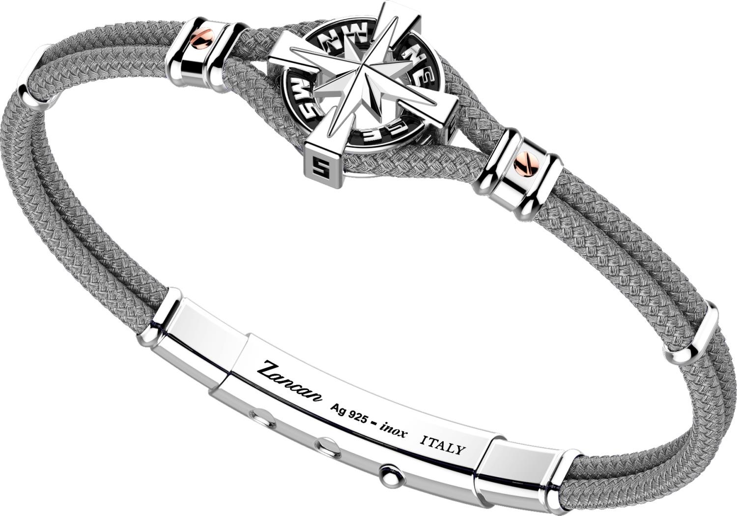 Bracciale Zancan da uomo in Argento Ref. EXB862R-GR - ZANCAN