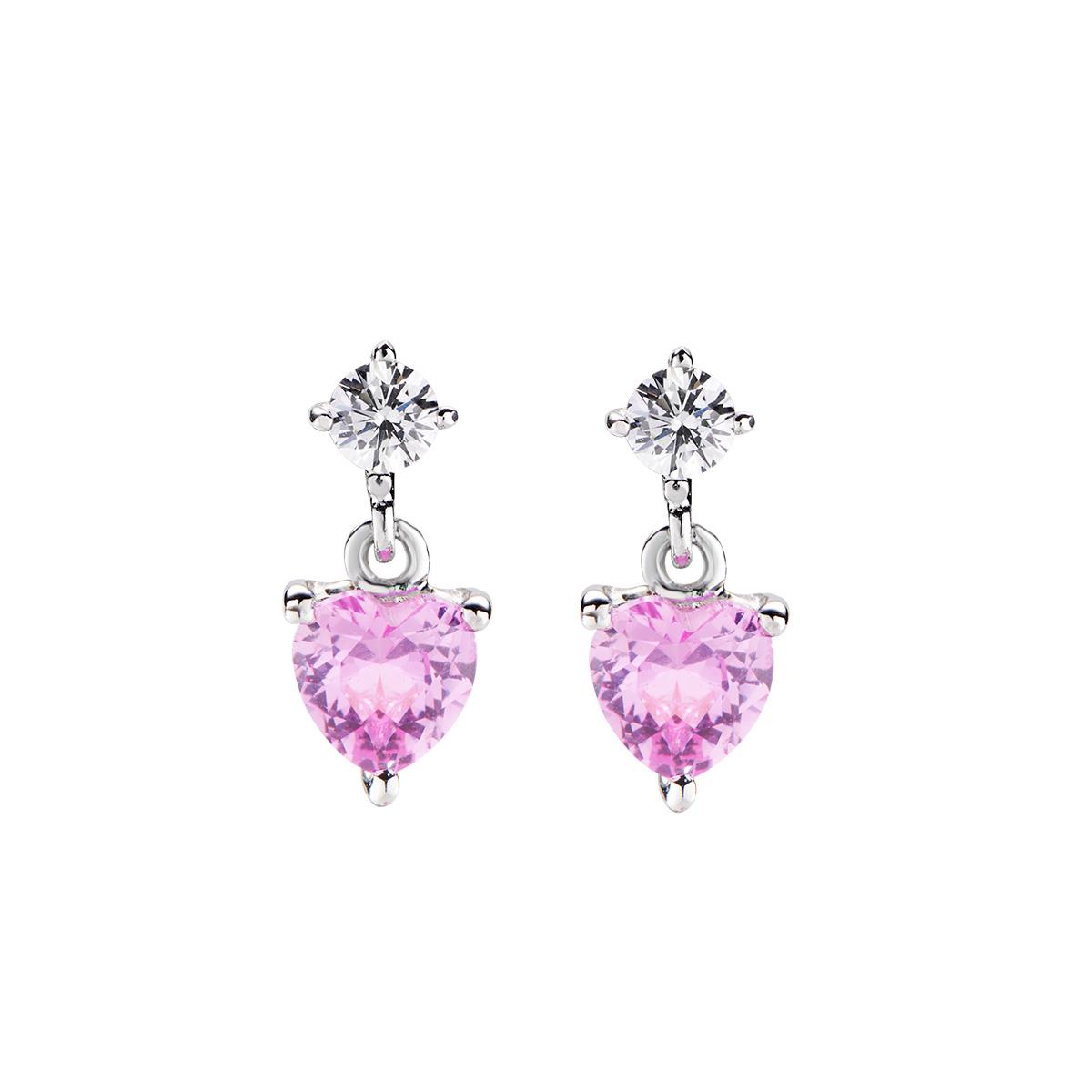 Orecchini Princess Cuore Rosa - Amen Collection Ref. ECUBFU - AMEN