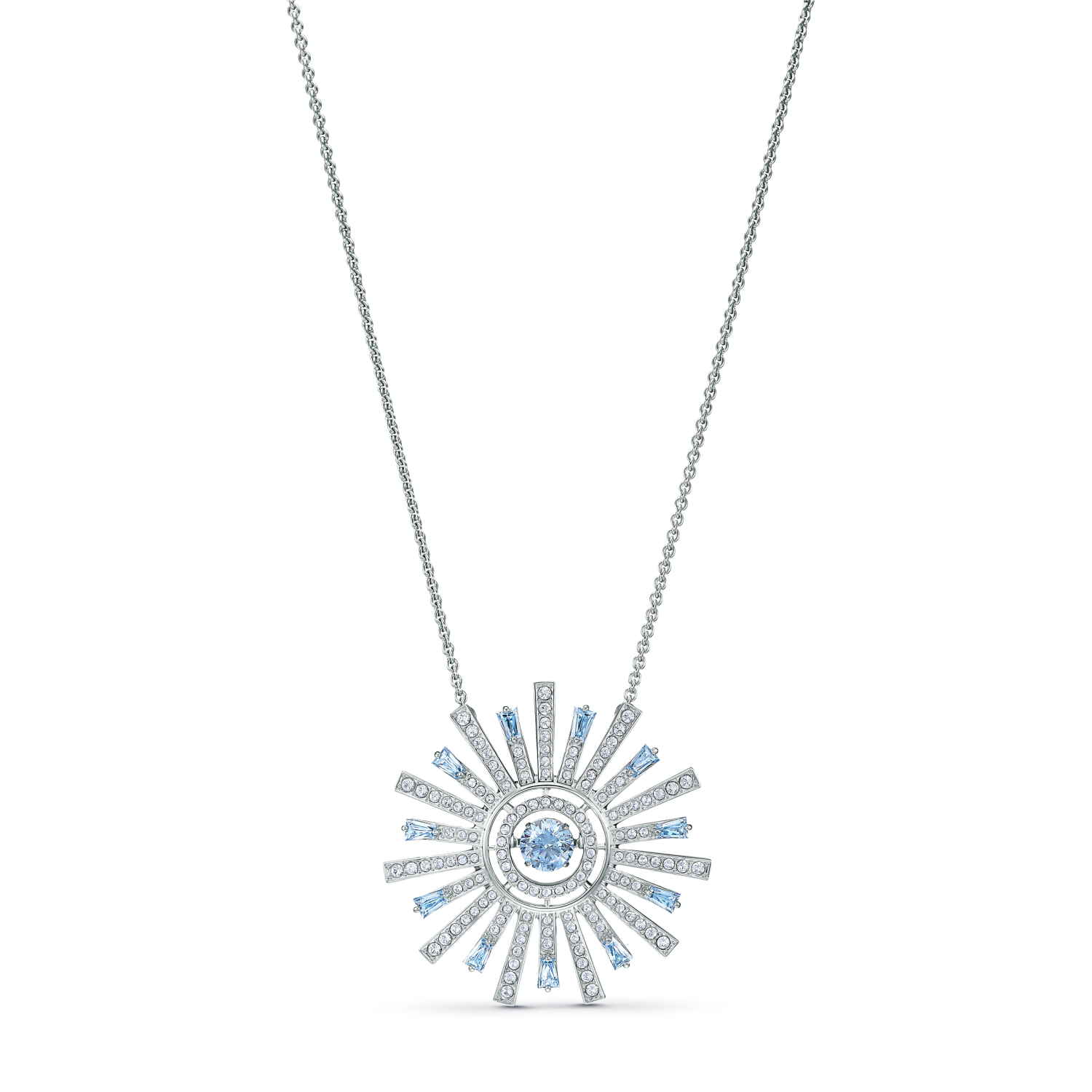 Swarovski - Collana Sunshine, azzurro, placcato rodio Ref. 5536731 - SWAROVSKI