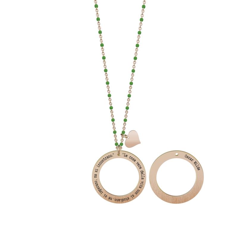 Gioielli Kidult - Collana in acciaio 316L e PVD Ros&eacute; Ref. 751032 - KIDULT