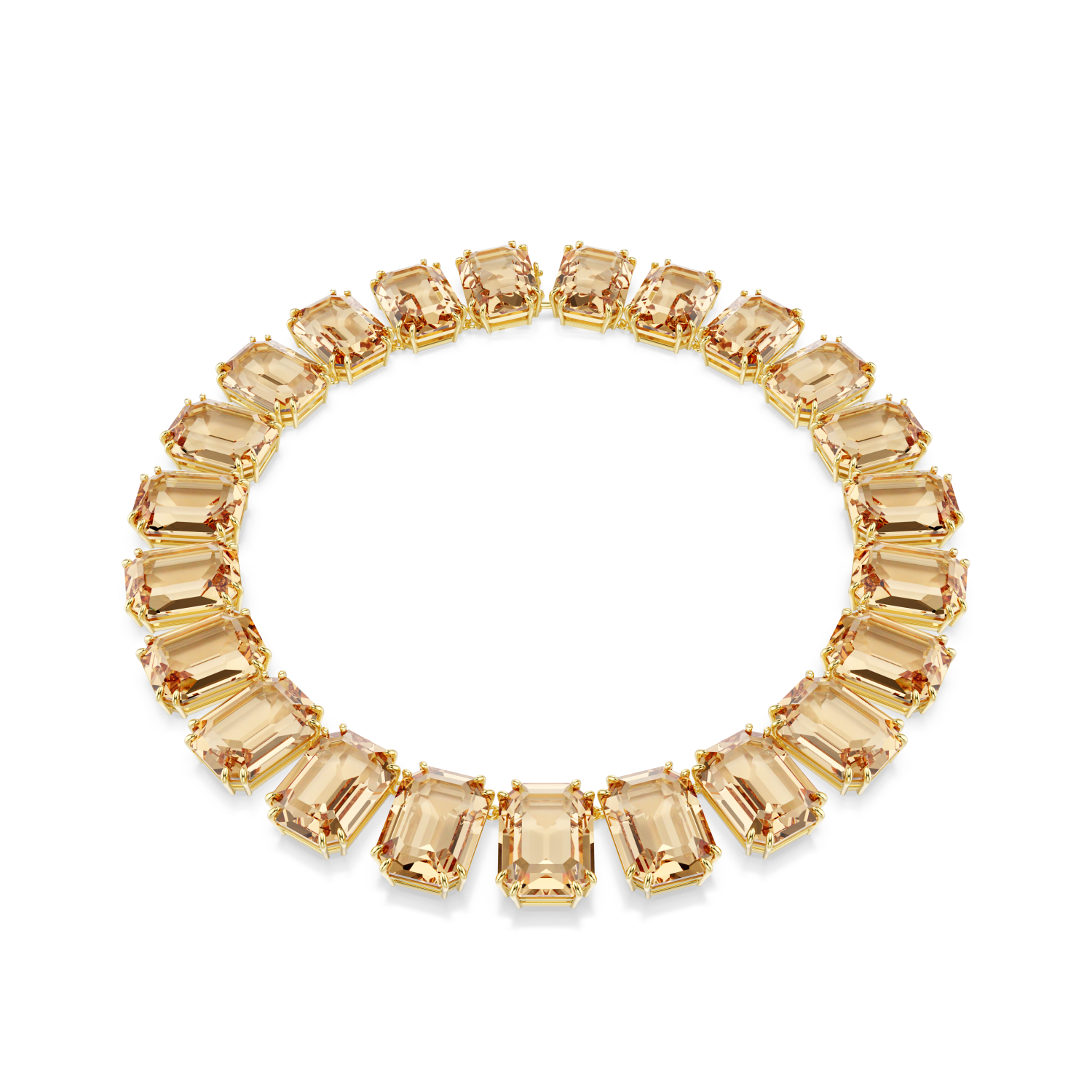 Swarovski - Collana Millenia, Cristalli oversize, Taglio ottagonale, Placcato color oro Ref. 5720911 - SWAROVSKI