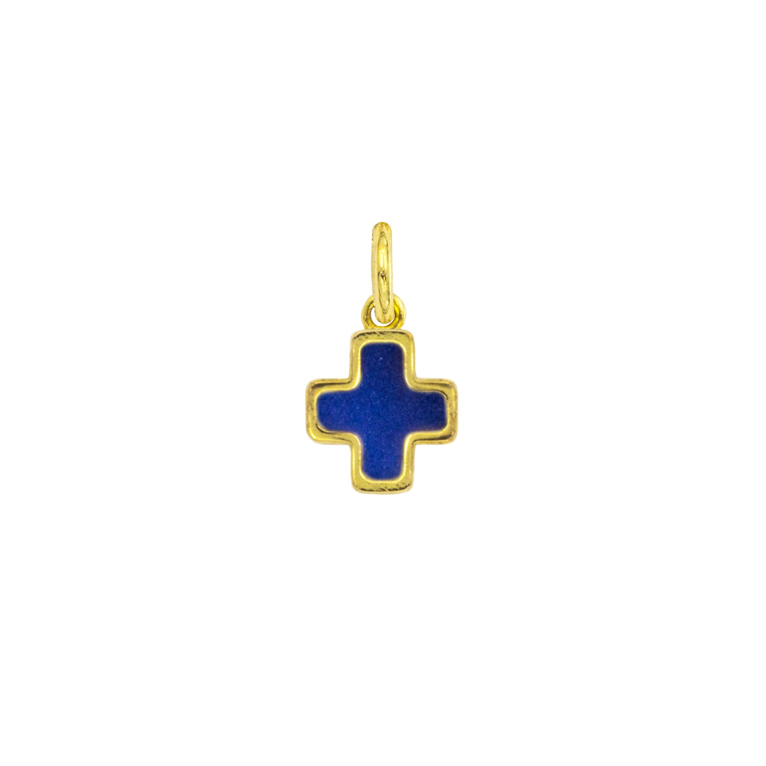 Charm Croce in Oro 9 Kt e Lapislazzuli  Ref. A0388G9 - FACCO