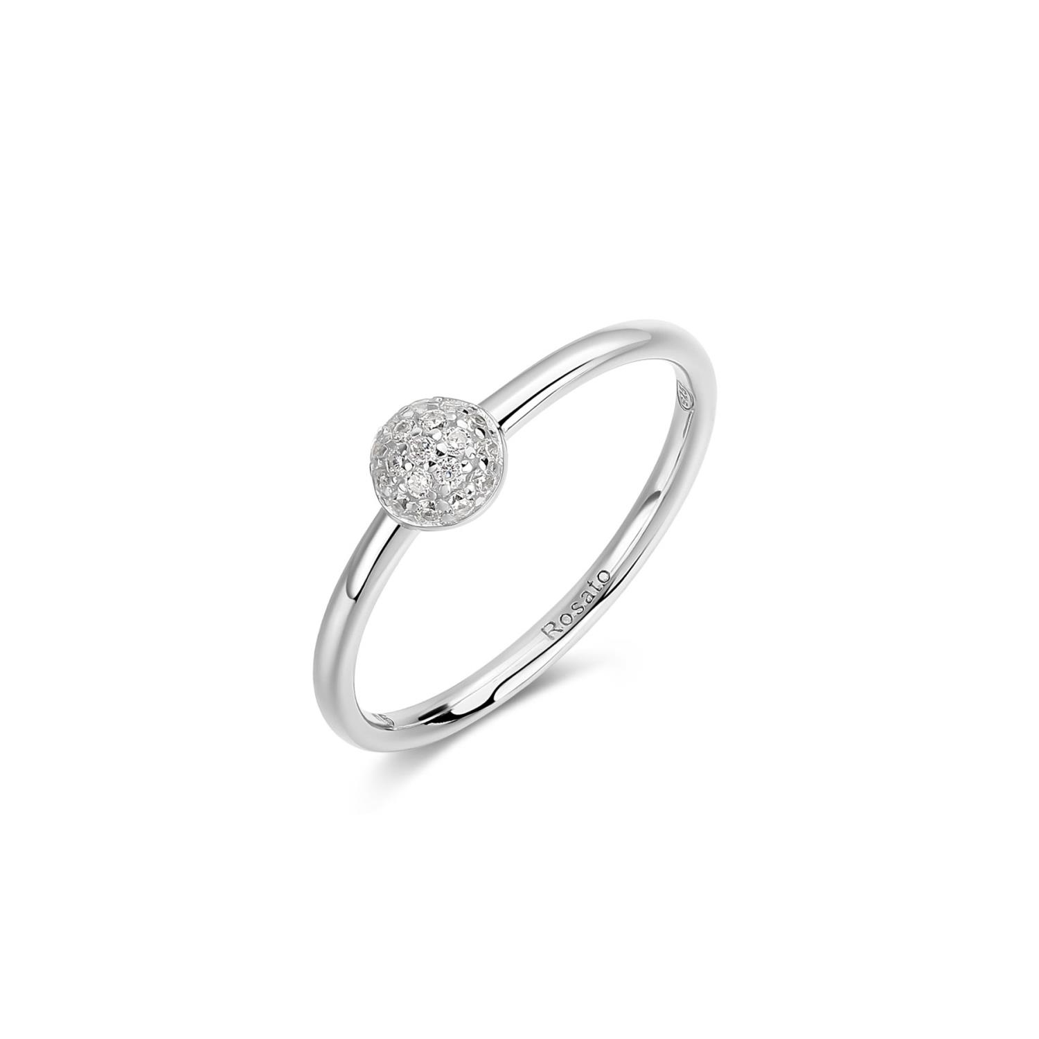 Rosato - Anello 16 BIANCA argento 925/1000 rodio, cubic zir Ref. RZBI79C - ROSATO