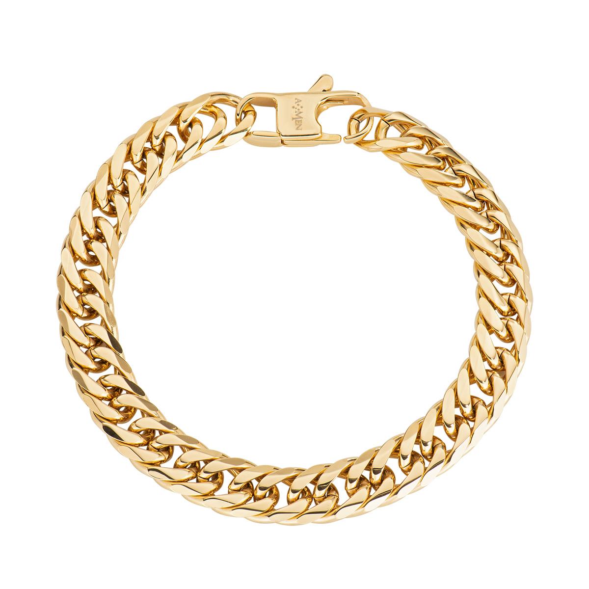 Bracciale Catena Grumetta in Acciaio Dorato - Amen Collection Ref. ACBR1132G - AMEN