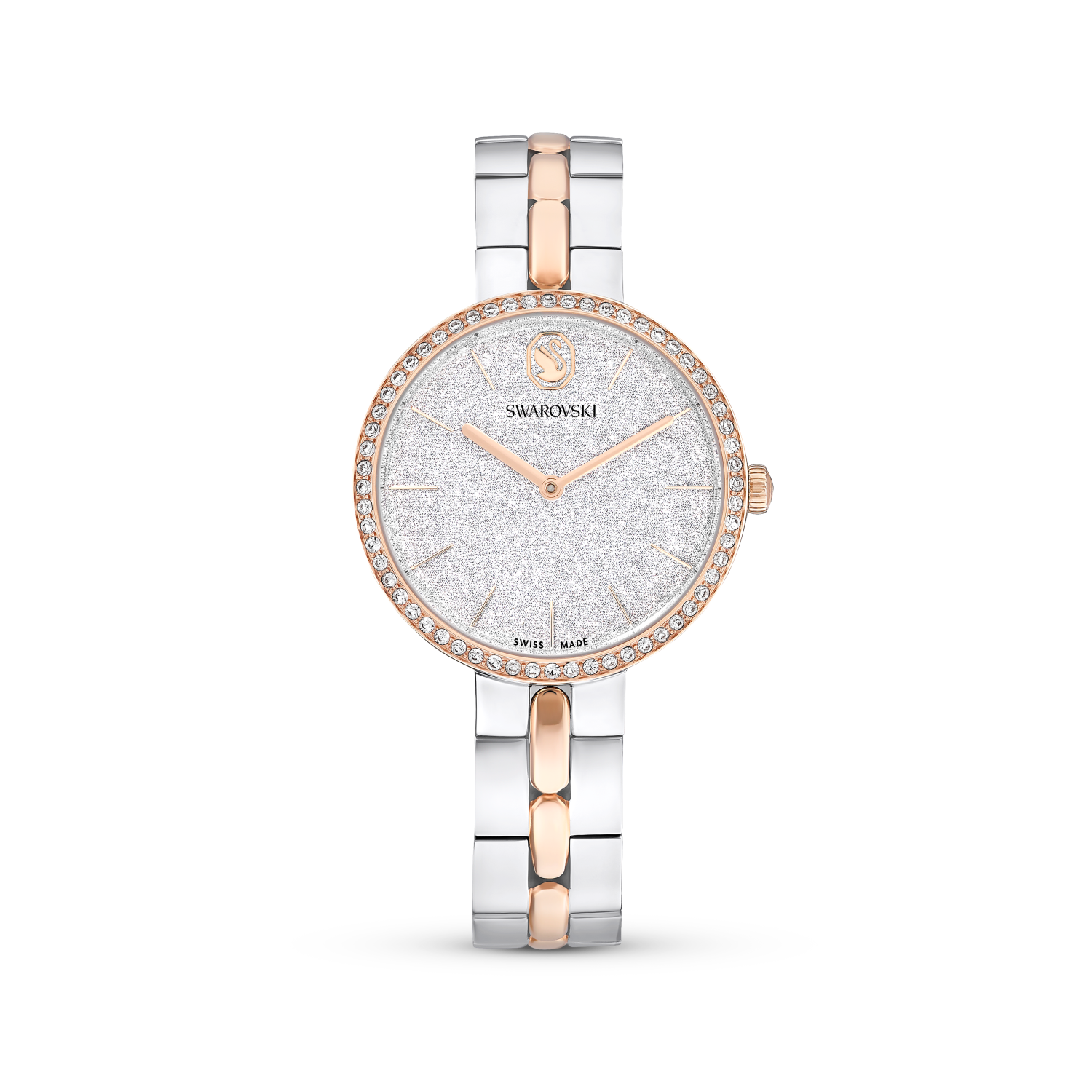 Swarovski - Orologio Cosmopolitan, Fabbricato in Svizzera, Bracciale di metallo, Tono argentato, Mix di finiture Ref. 5742473 - SWAROVSKI