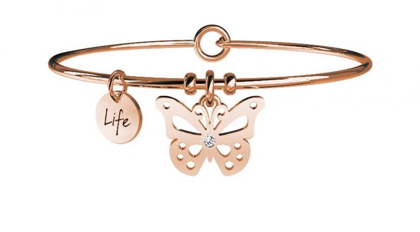 Gioielli Kidult - Bracciale in acciaio 316L e Pvd Ros&egrave; Ref. 731022 - KIDULT