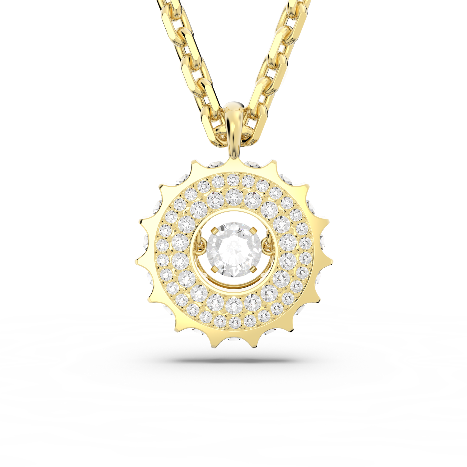 Swarovski - Pendente Dextera, Tagli arrotondati misti, Bianco, Placcato color oro Ref. 5650366 - SWAROVSKI