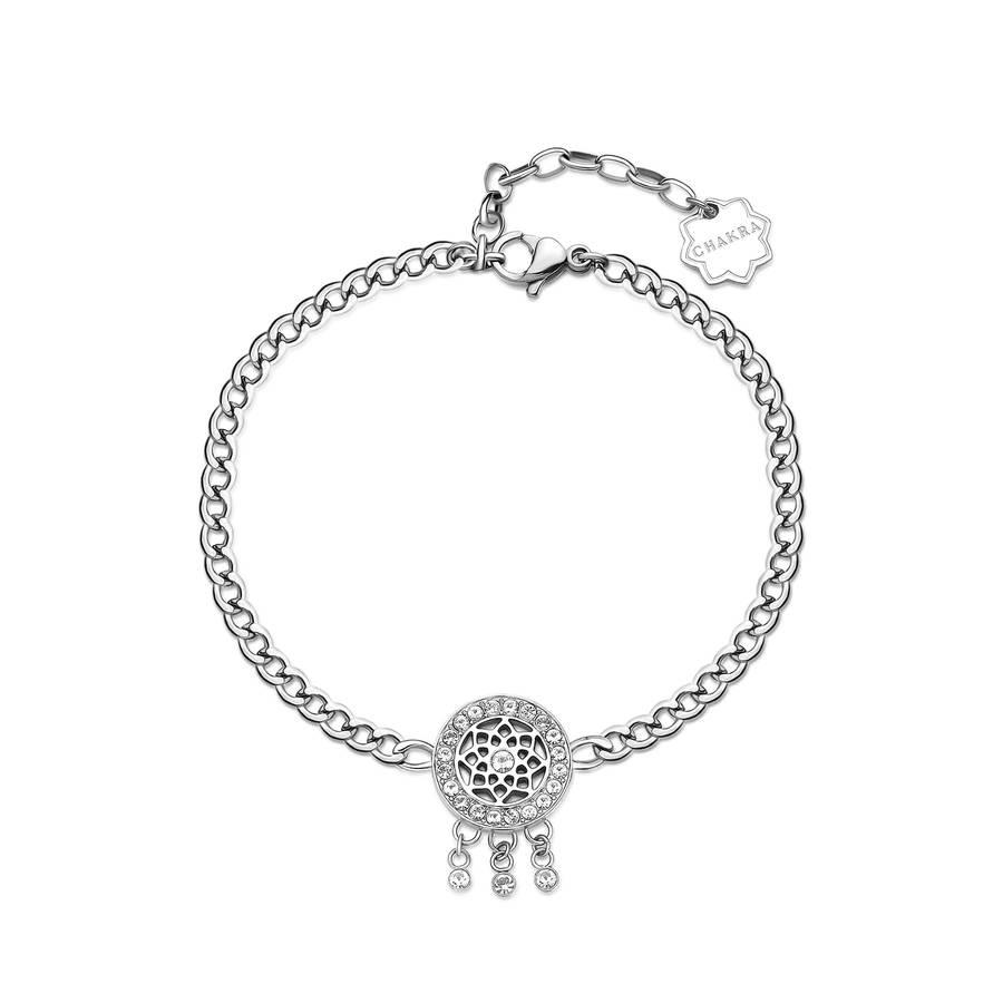 Brosway - Bracciale CHARKA in acciaio, acchiappa sogni con cristalli biachi Ref. BHKB145 - BROSWAY