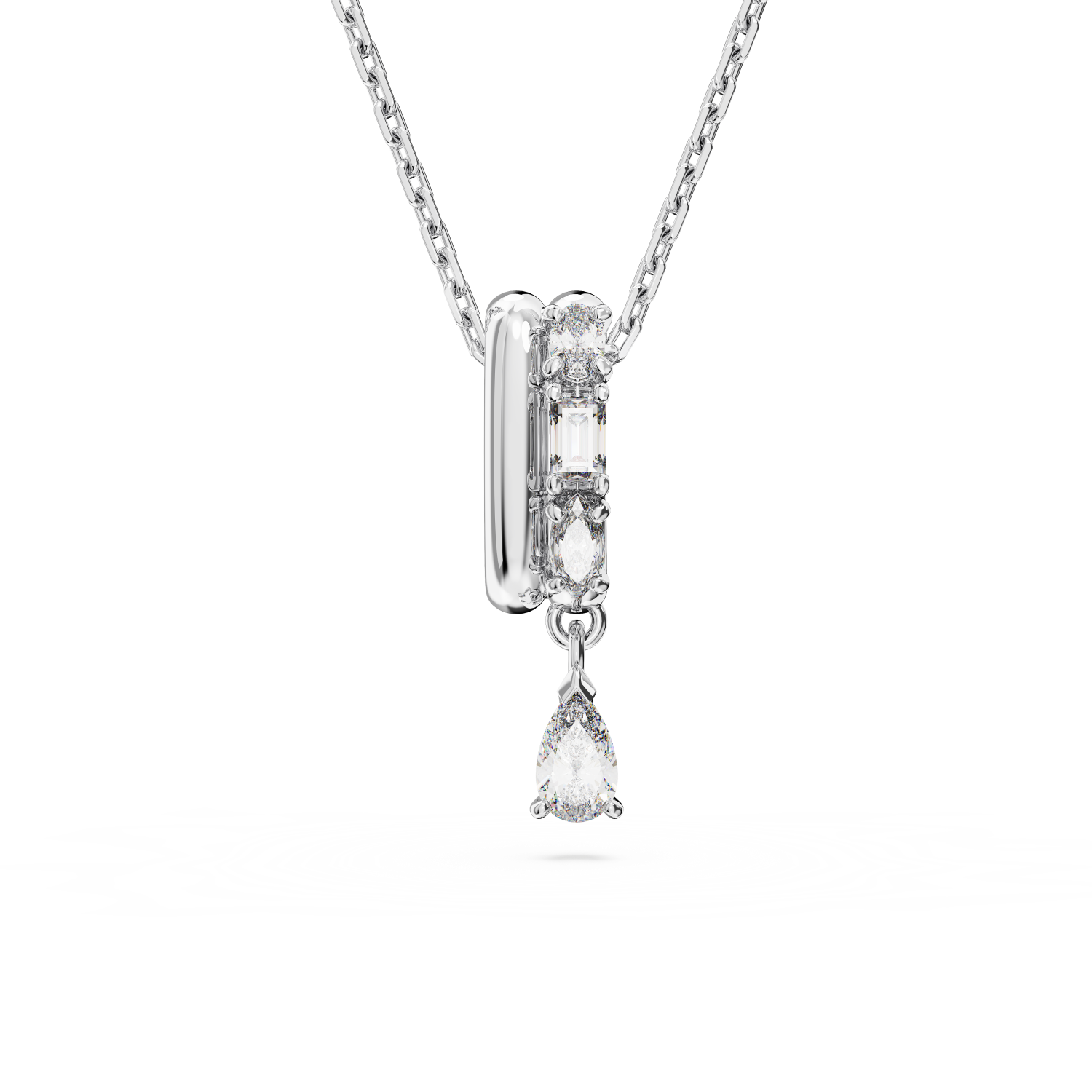 Swarovski - Pendente Dextera, Taglio misto, Bianco, Placcato rodio Ref. 5671819 - SWAROVSKI