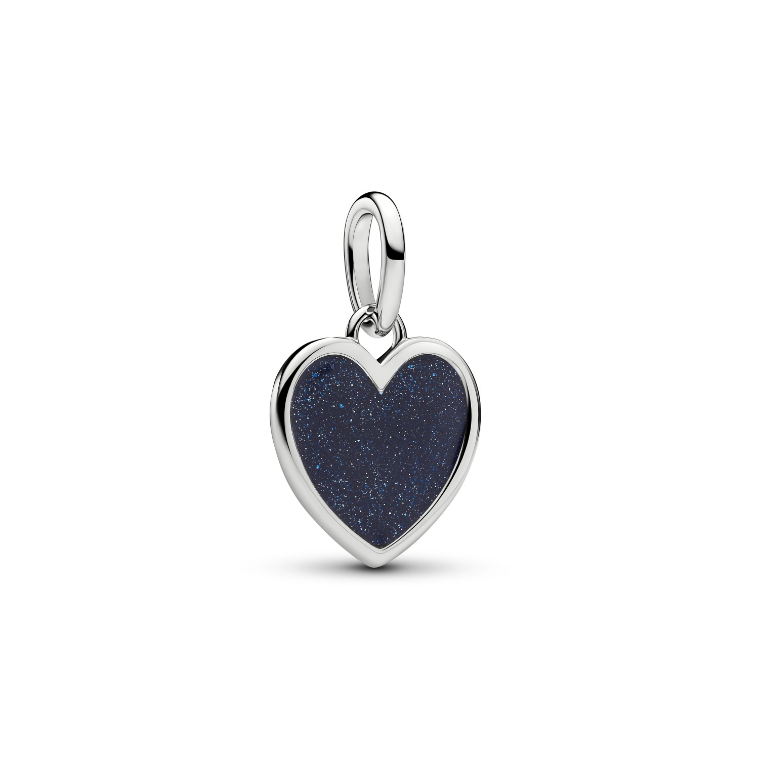 Charm Pandora Pendente Cuore Blu da incidere con finitura in platino – 735088C01 - PANDORA