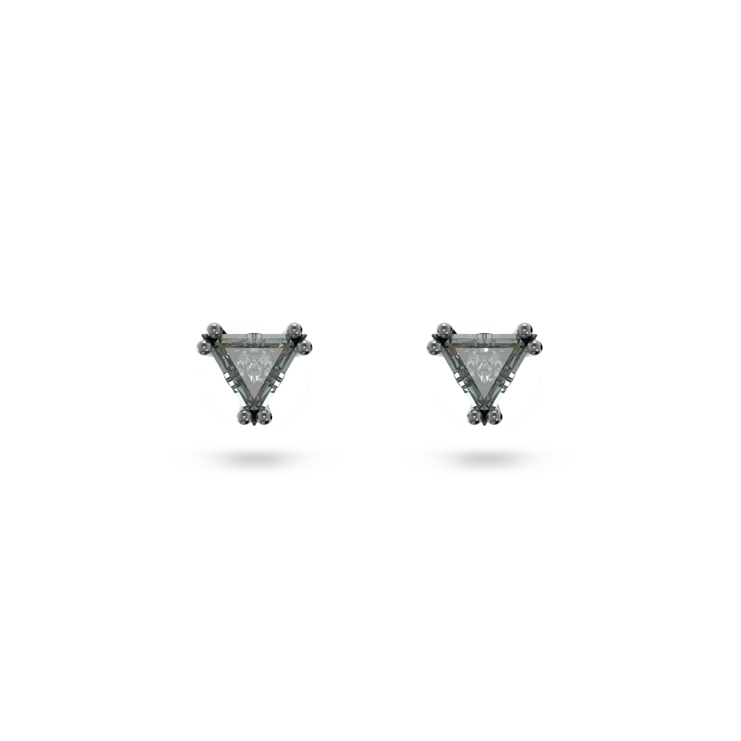 Swarovski - Orecchini a lobo Stilla, Taglio triangolo, Grigi, Placcato rutenio Ref. 5639137 - SWAROVSKI