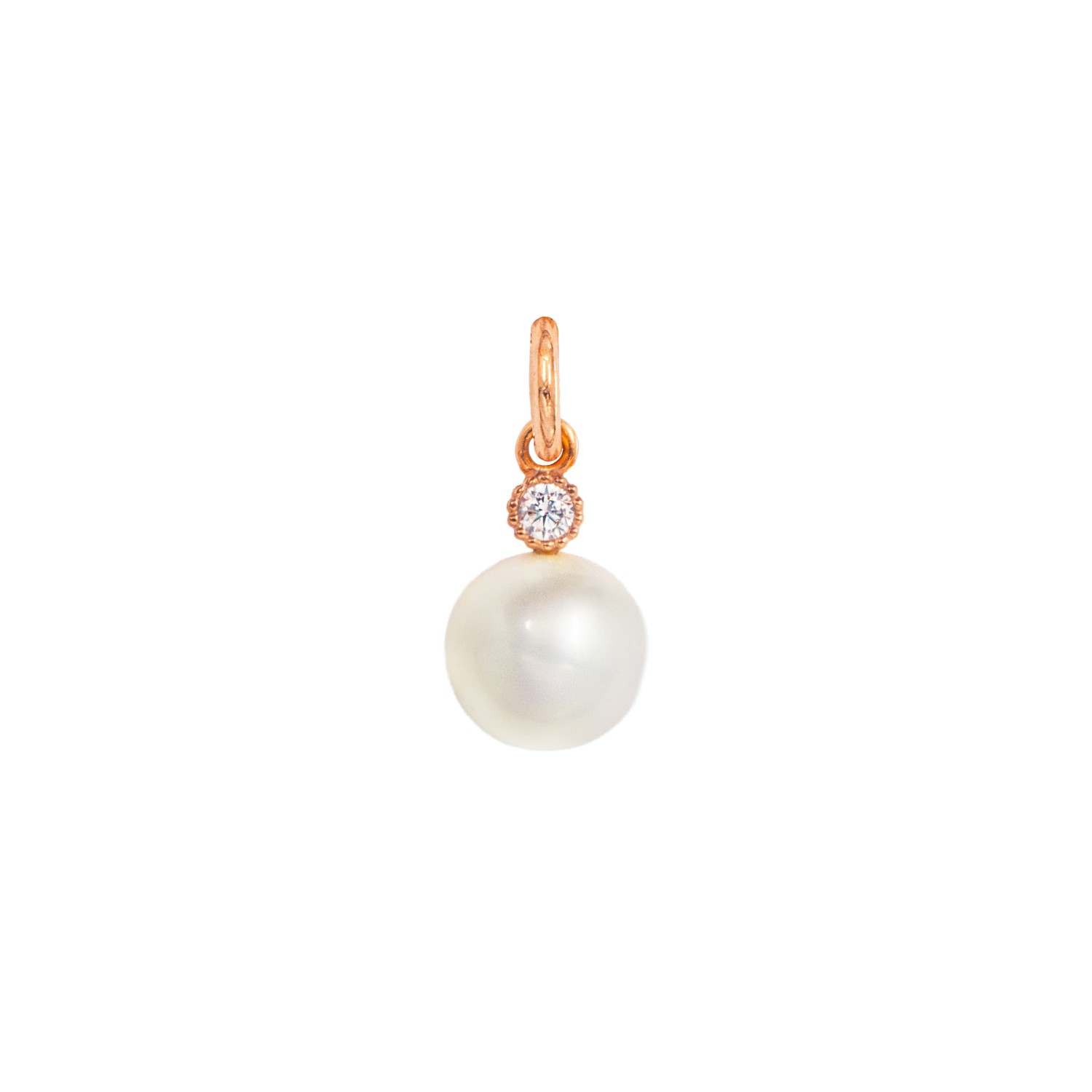 Charm Perla in Oro 9 Kt e Zirconi  Ref. A0324R9 - FACCO