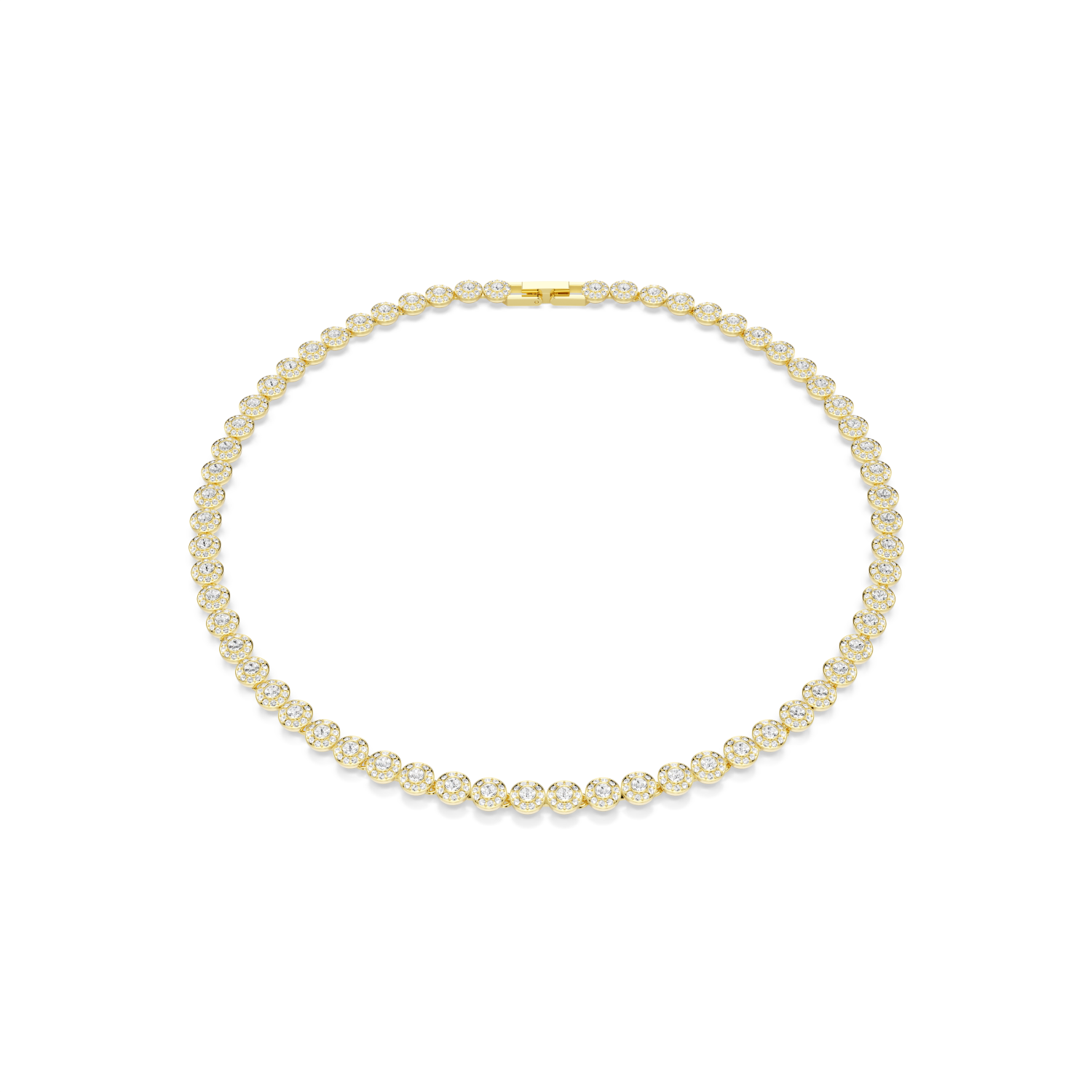 Swarovski - Collana Una Angelic, Taglio Round, Piccola, Bianca, Placcato color oro Ref. 5751560 - SWAROVSKI