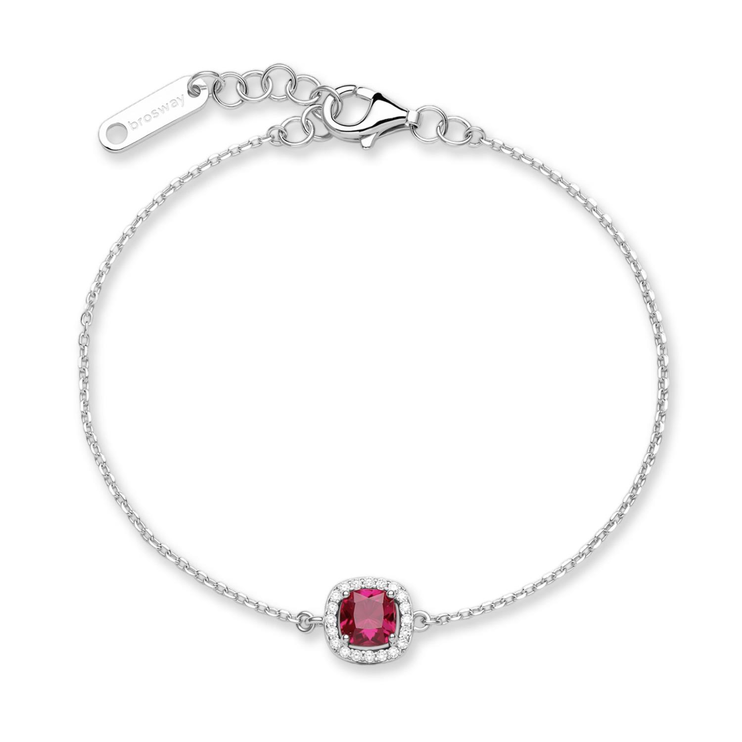 Brosway - Bracciale FANCY in argento 925/1000 rodiato, e cubic zirconia ruby Ref. FPR133 - BROSWAY