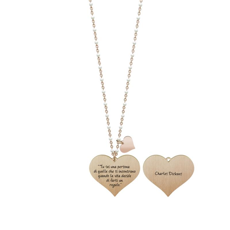 Gioielli Kidult - Collana in acciaio 316L e PVD Ros&eacute; Ref. 751037 - KIDULT