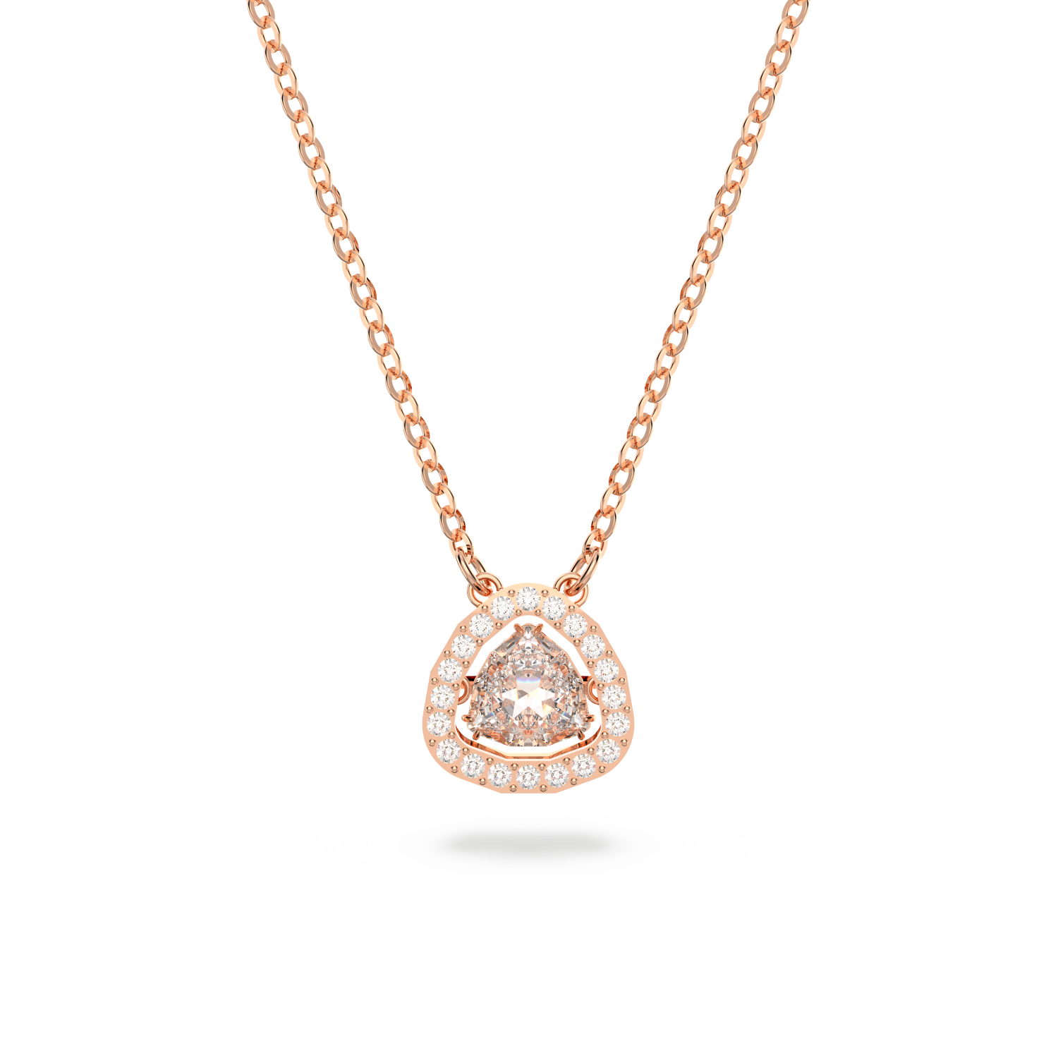 Swarovski - Collana Millenia, Taglio Trilliant, Bianca, Placcato color oro rosa Ref. 5640292 - SWAROVSKI
