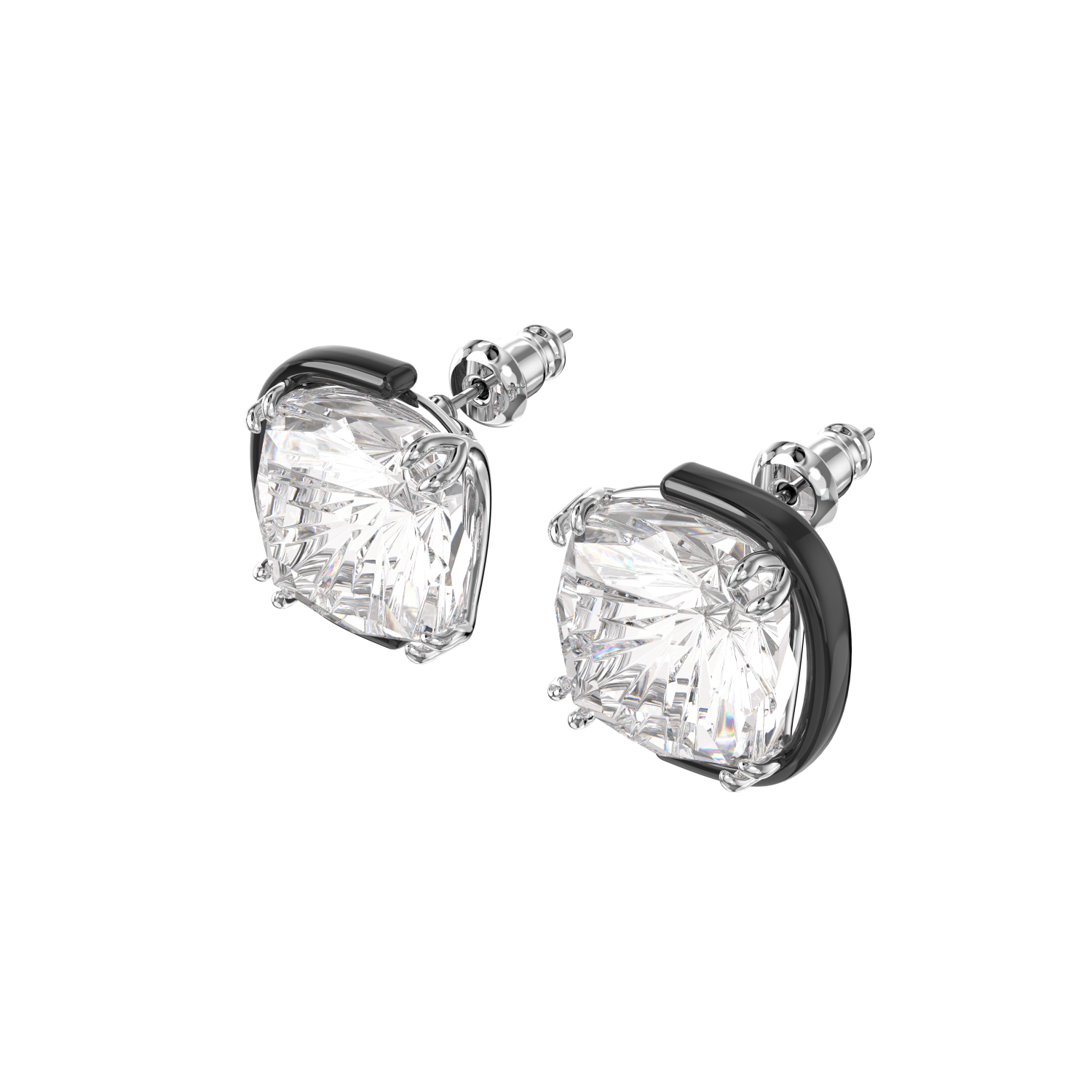 Swarovski - Orecchini a lobo Harmonia, Taglio Cushion, Bianchi, Finitura in mix di placcature Ref. 5600943 - SWAROVSKI