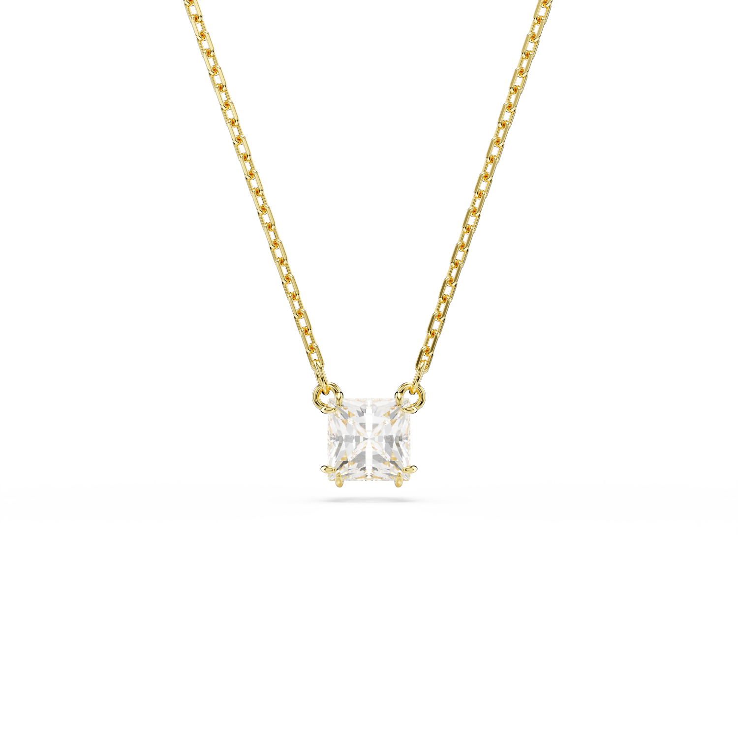 Swarovski - Pendente Stilla, Taglio squadrato, Bianco, Placcato color oro Ref. 5693153 - SWAROVSKI