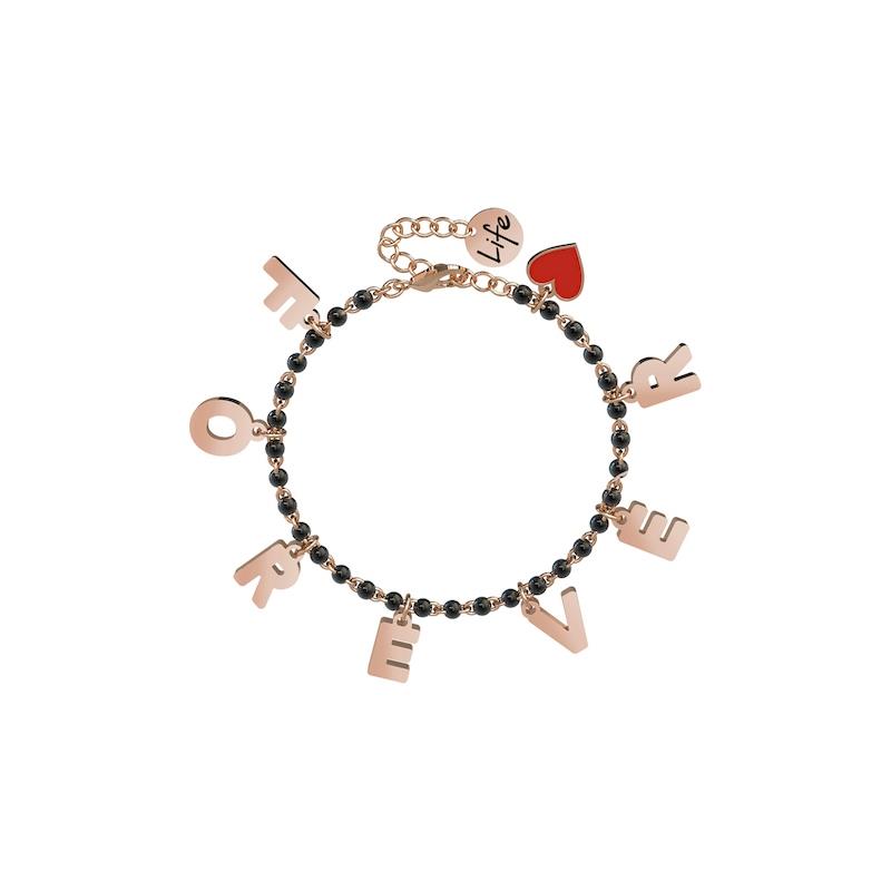 Gioielli Kidult - Bracciale in acciaio 316L e Pvd Ros&eacute; Ref. 731590 - KIDULT