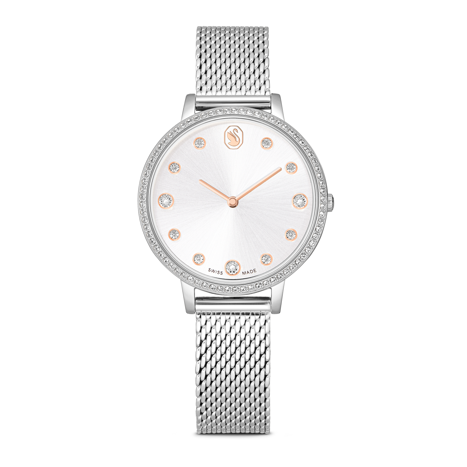 Swarovski - Orologio Clarica, Fabbricato in Svizzera, Bracciale di metallo, Tono argentato, Acciaio inossidabile Ref. 5740971 - SWAROVSKI