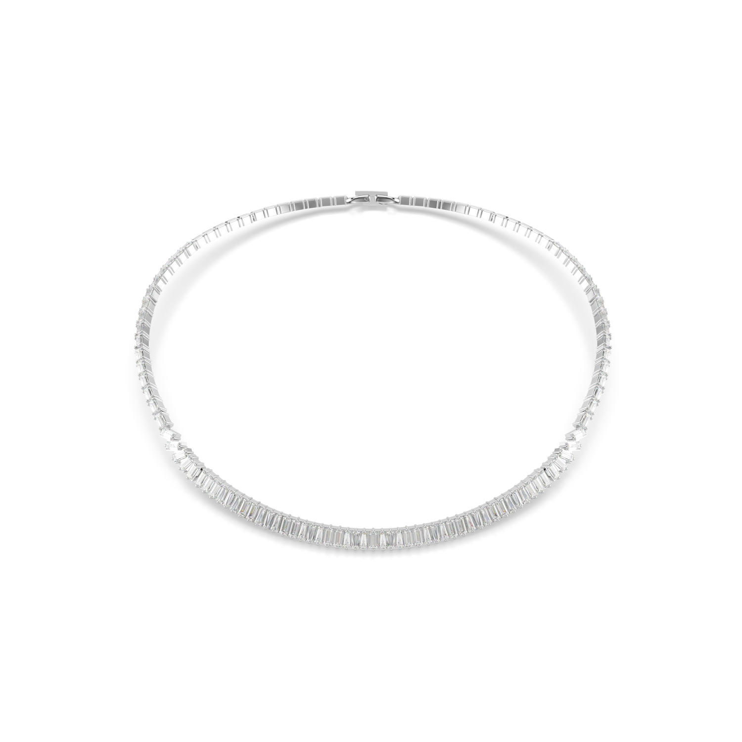 Swarovski - Collana Matrix, Taglio baguette, Bianca, Placcato rodio Ref. 5727111 - SWAROVSKI